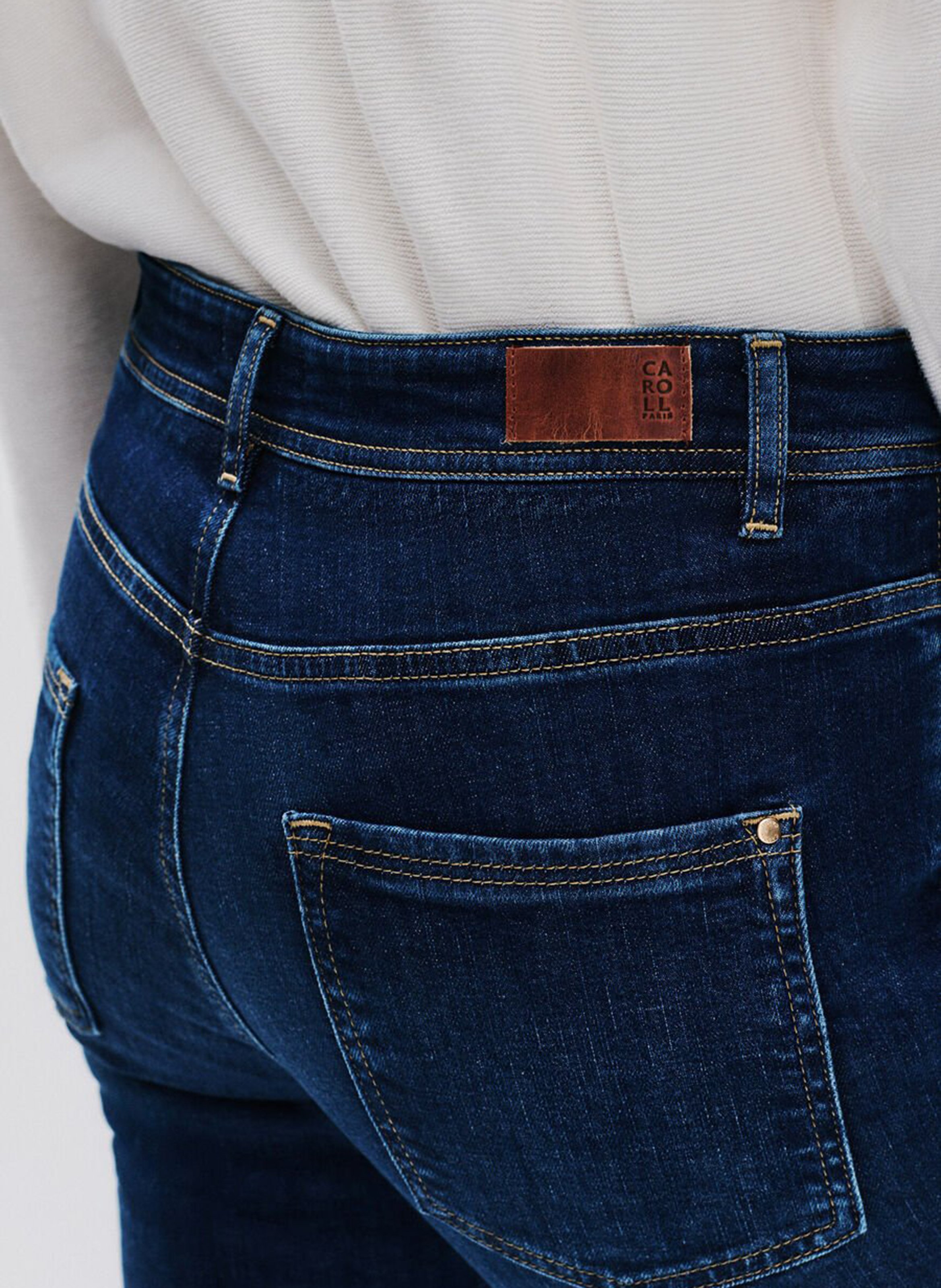 Gerade geschnittene Jeans aus Baumwoll-Mix CAROLL Blau