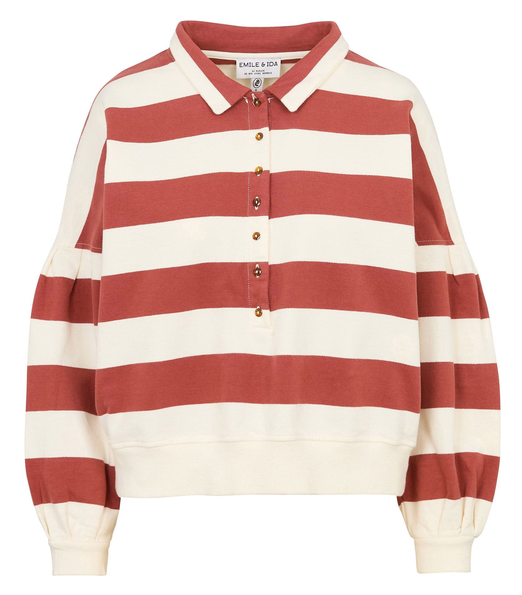 Polo-Shirt mit Streifenmuster EMILE ET IDA Braun