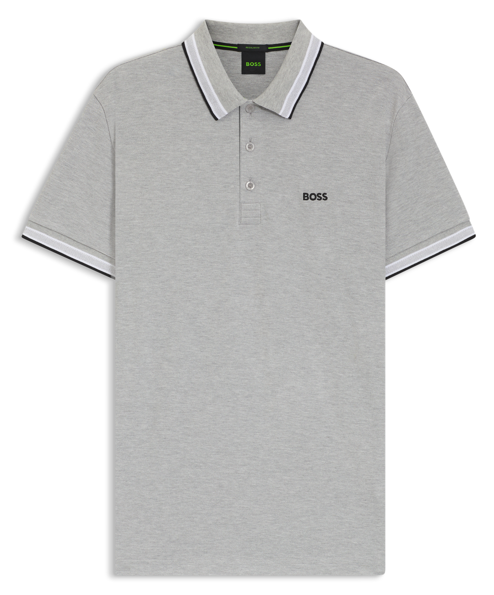 Regular-fit cotton polo shirt BOSS Silver