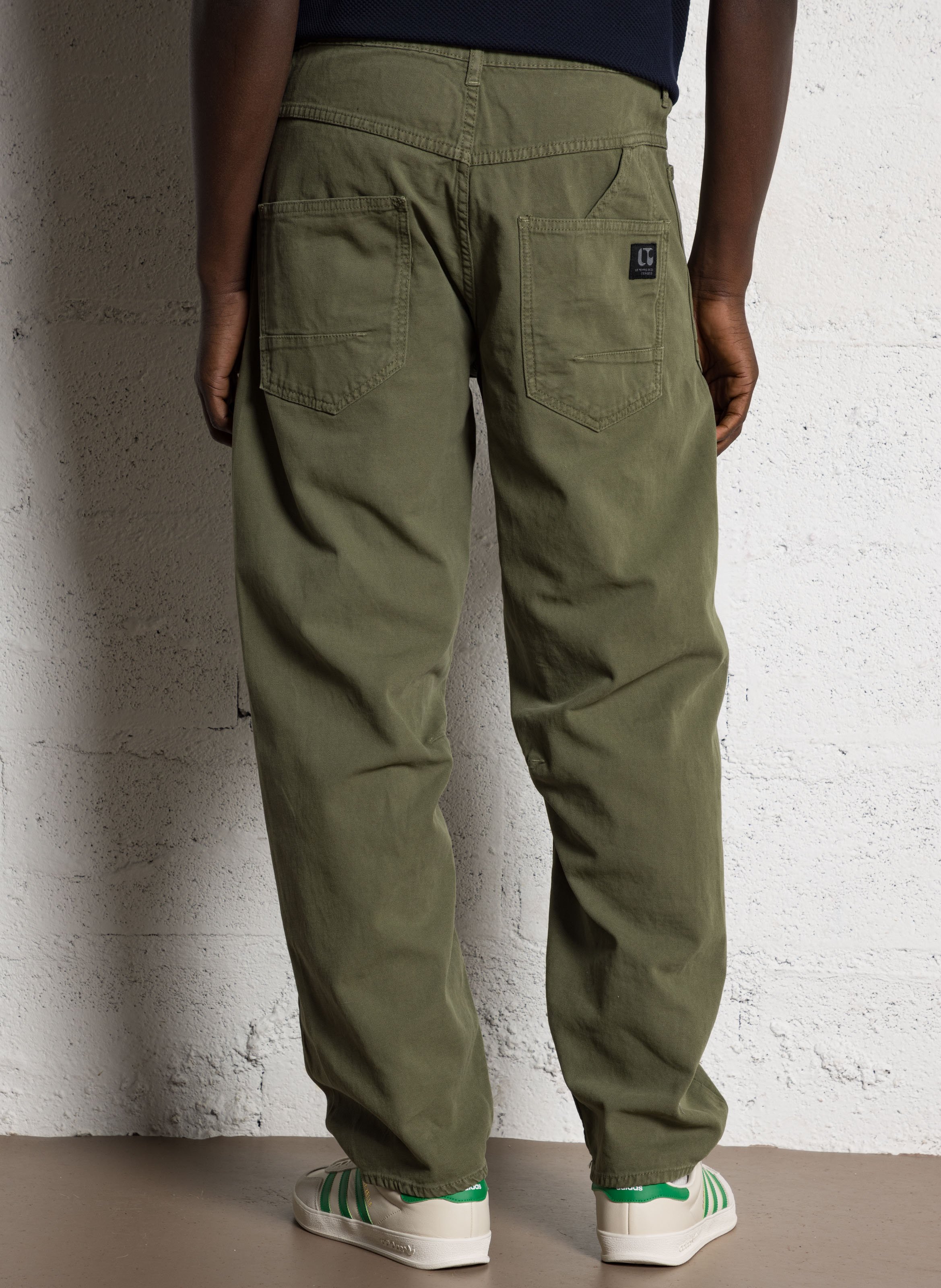 Pantalone dritto in cotone LE TEMPS DES CERISES Verde