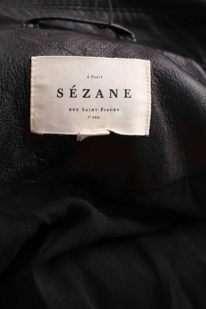 Leather jacket SEZANE - Seconde main Black