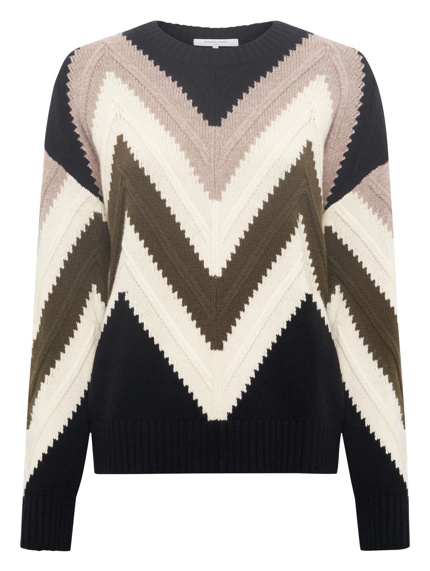 Gestreepte wollen trui GERARD DAREL Zwart