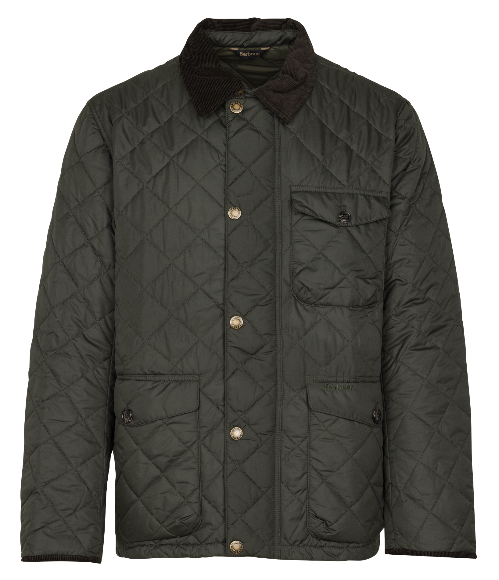 Recht, gewatteerd jasje BARBOUR Groen