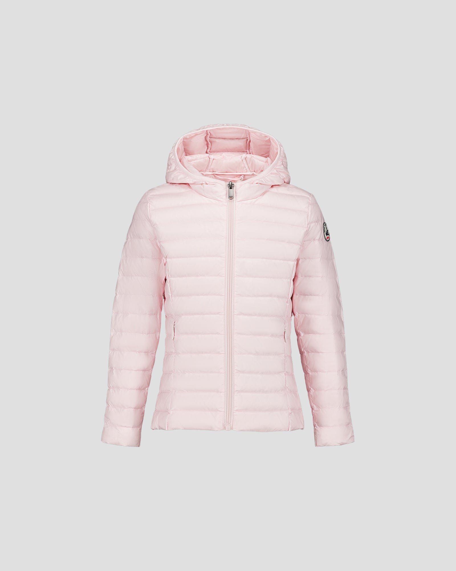 Light hooded child's puffer jacket in petal pink Carla JOTT Pink