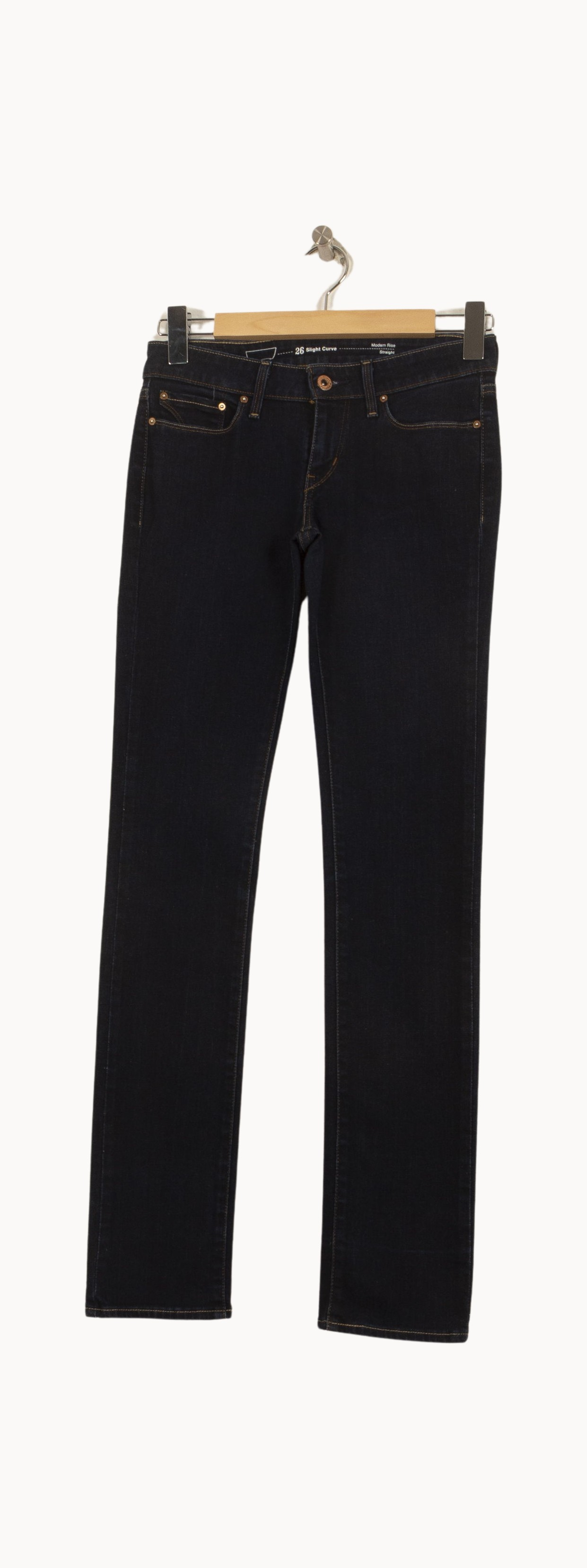 Cropped slim jeans with studs LEVI'S - Seconde main Blue