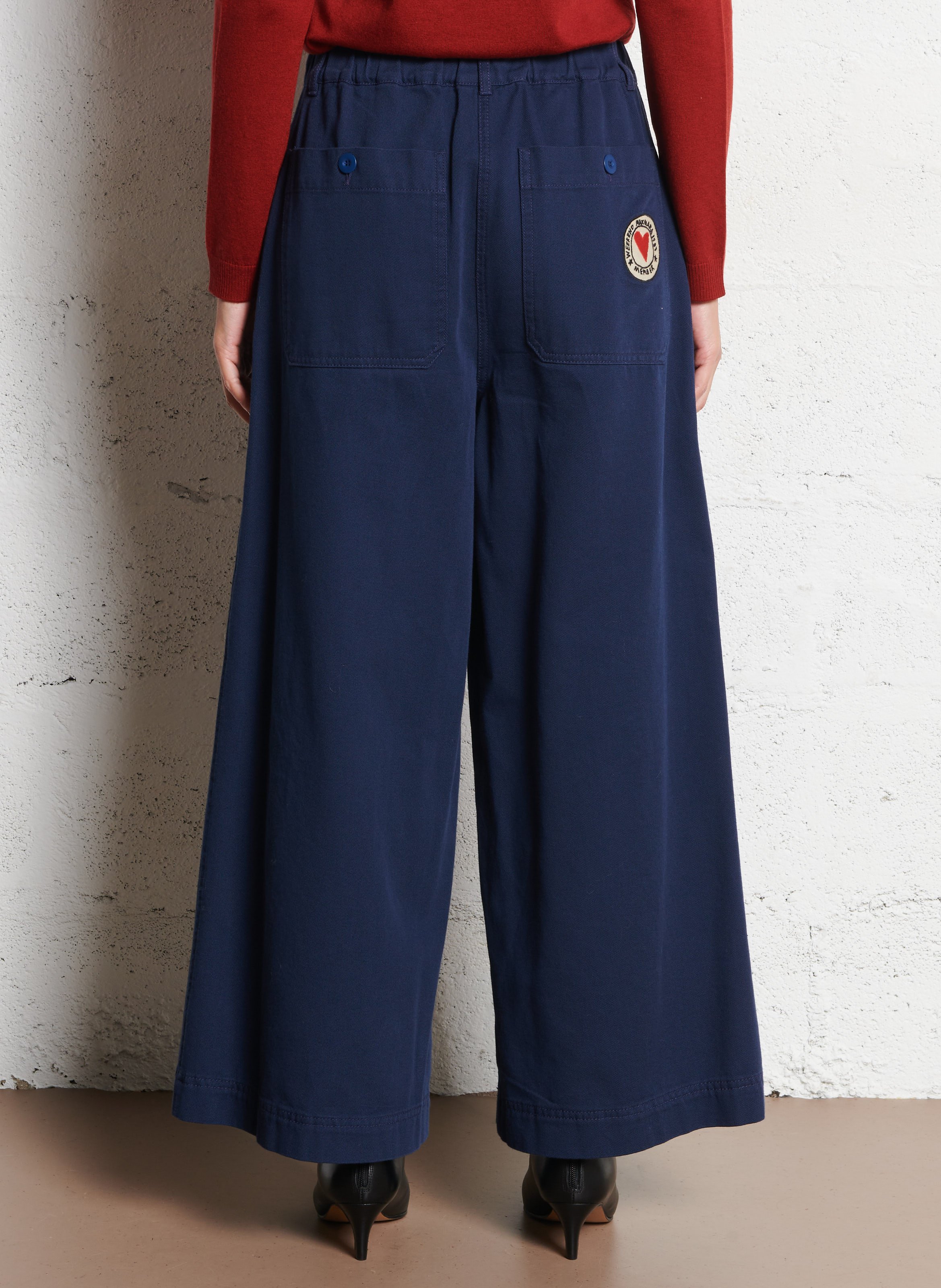 Weit geschnittene Jeans Blau