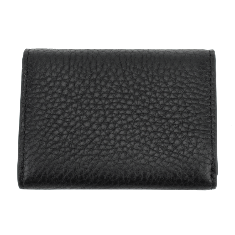 Leather coin purse POURCHET Black