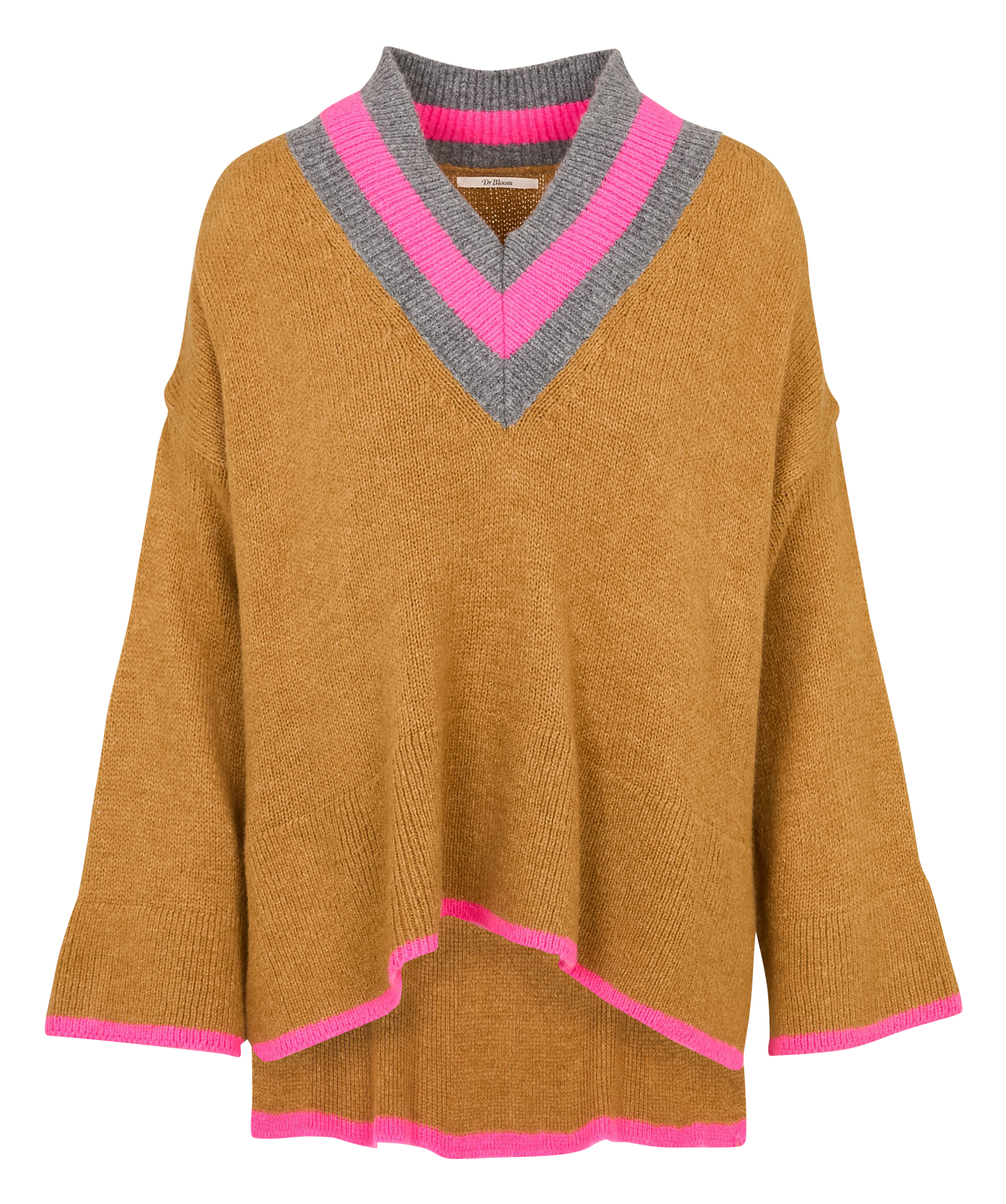 Pull oversize col V DR BLOOM Marron