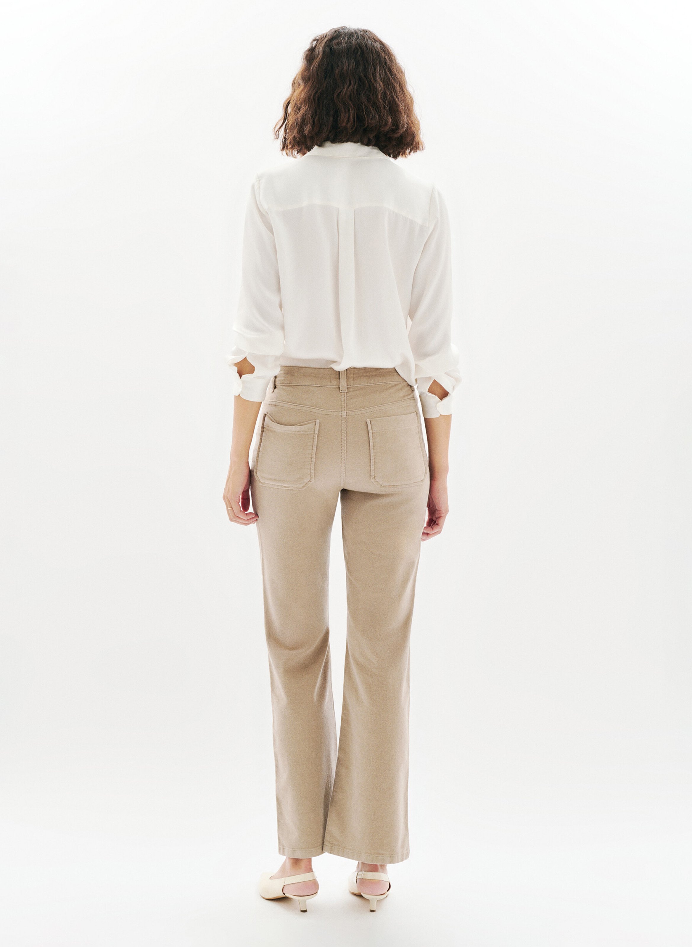 Bootcut velvet pants CAROLL Grey