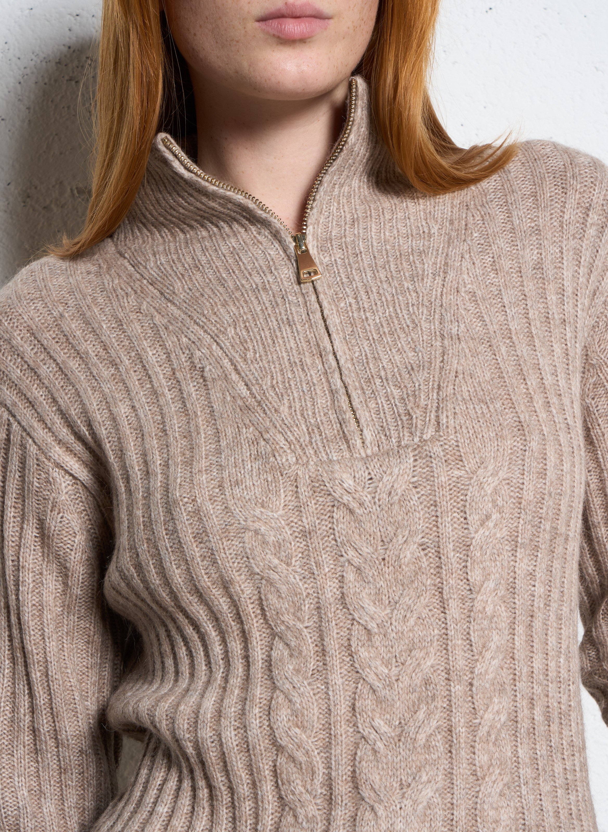 Gerade geschnittener Strickpullover SUD EXPRESS Braun