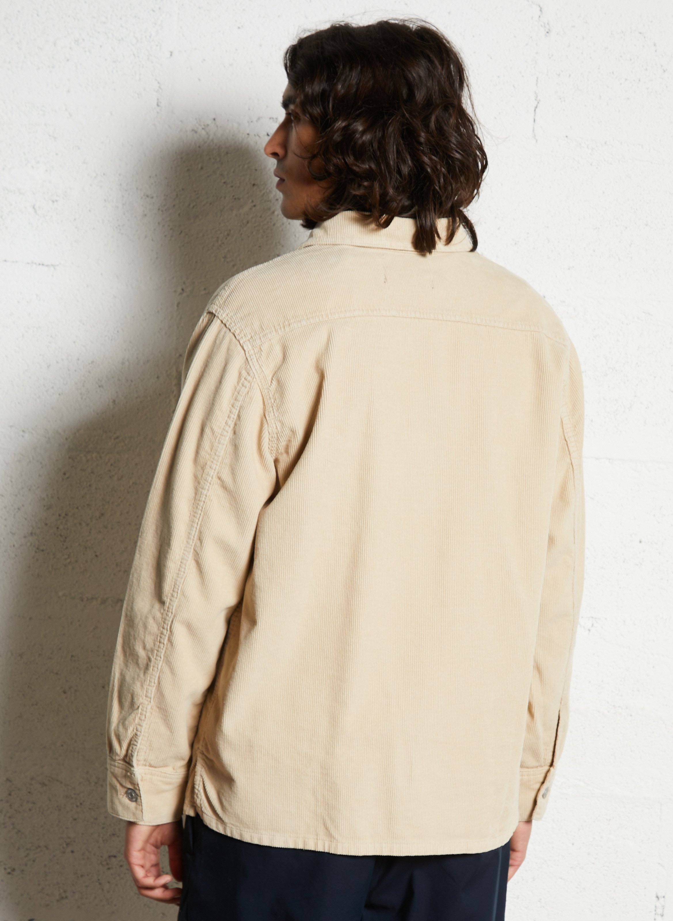 Overshirt dritta in cotone a coste LE TEMPS DES CERISES Beige