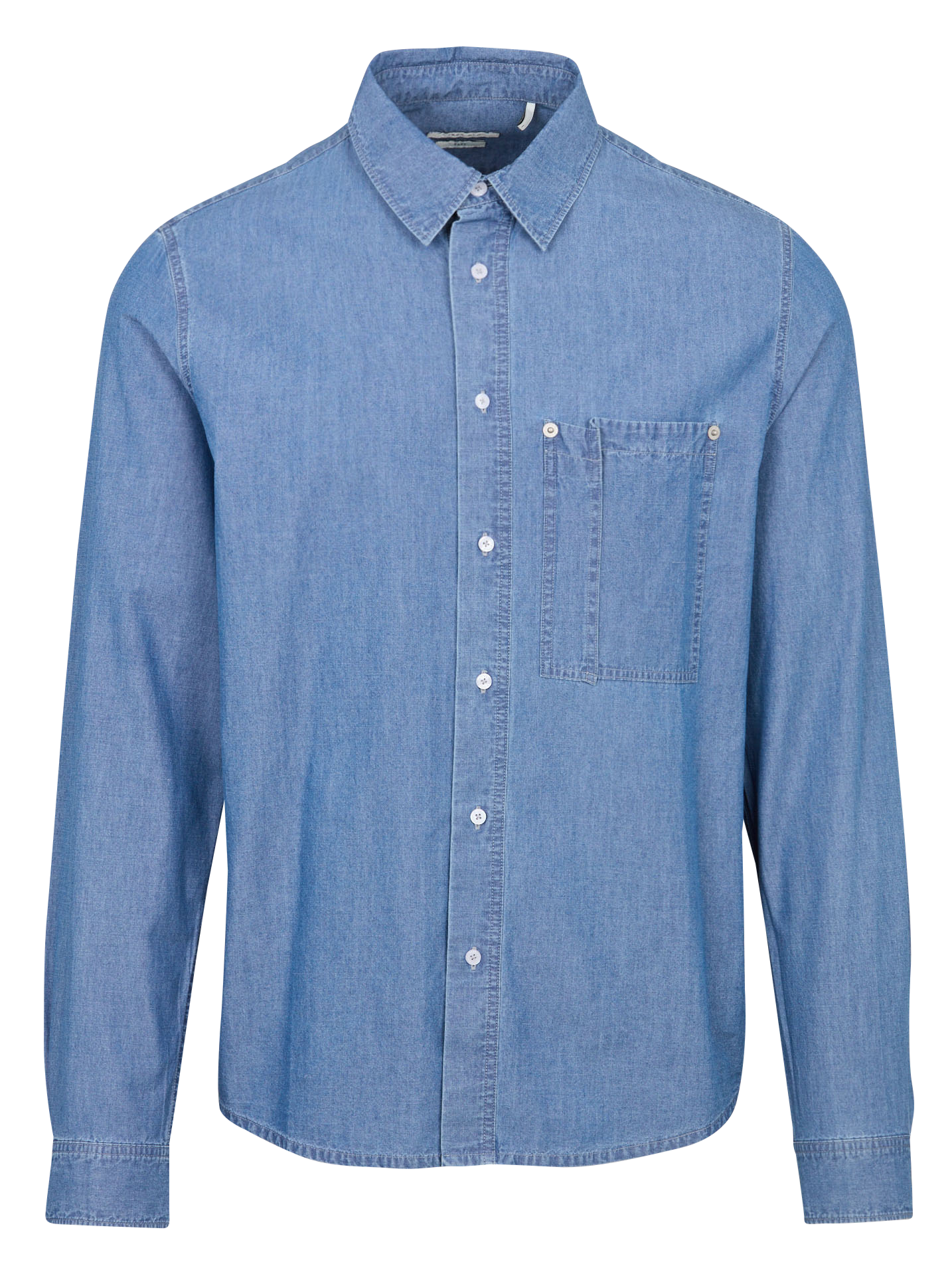 Chemise droite col classique en coton IKKS Bleu