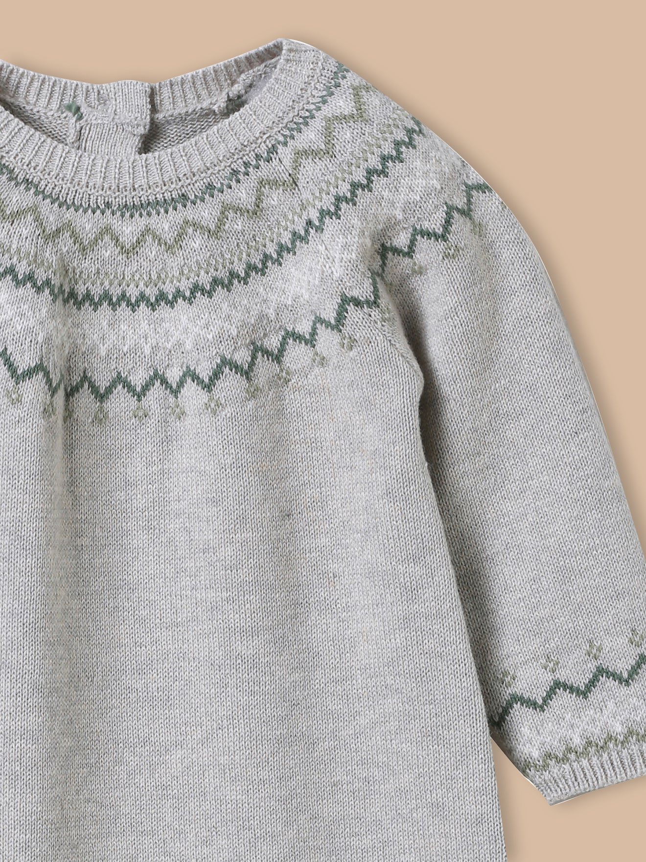 Wool and organic cotton jumpsuit CYRILLUS Grey