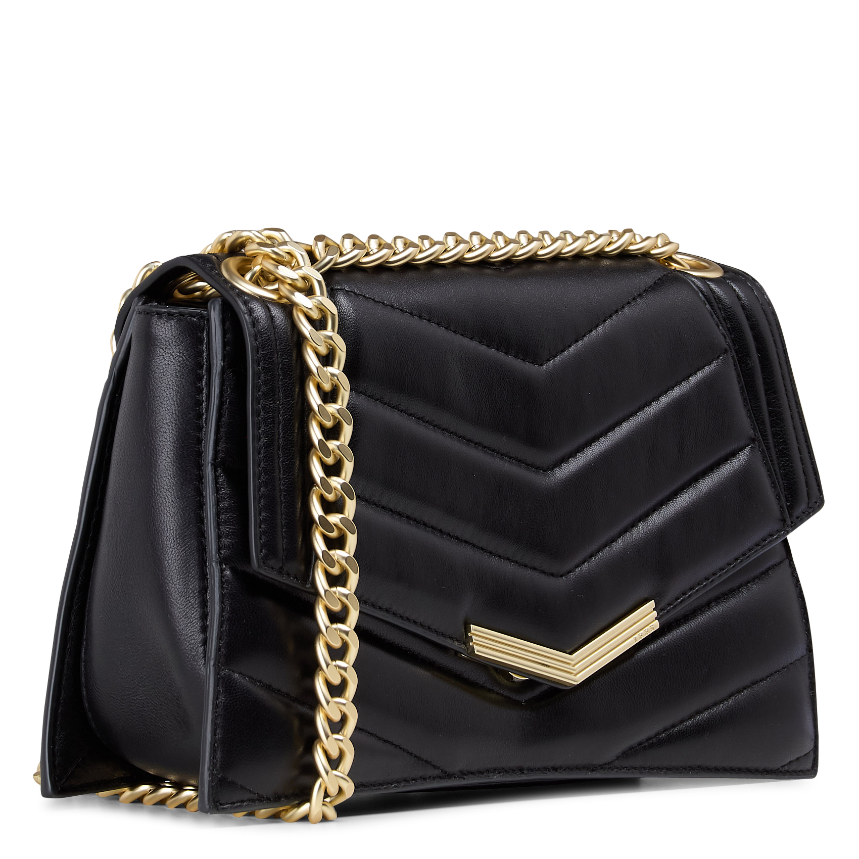 Quilted Chevron Crossbody Bag IKKS Golden