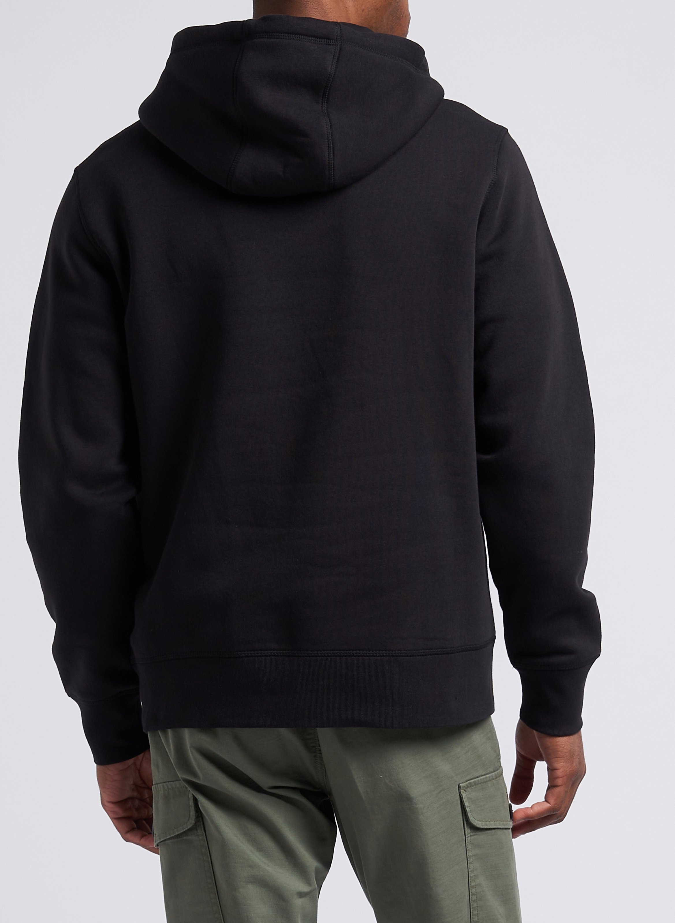 Regular-fit sweater van joggingstof met capuchon en borduursel TOMMY HILFIGER Zwart