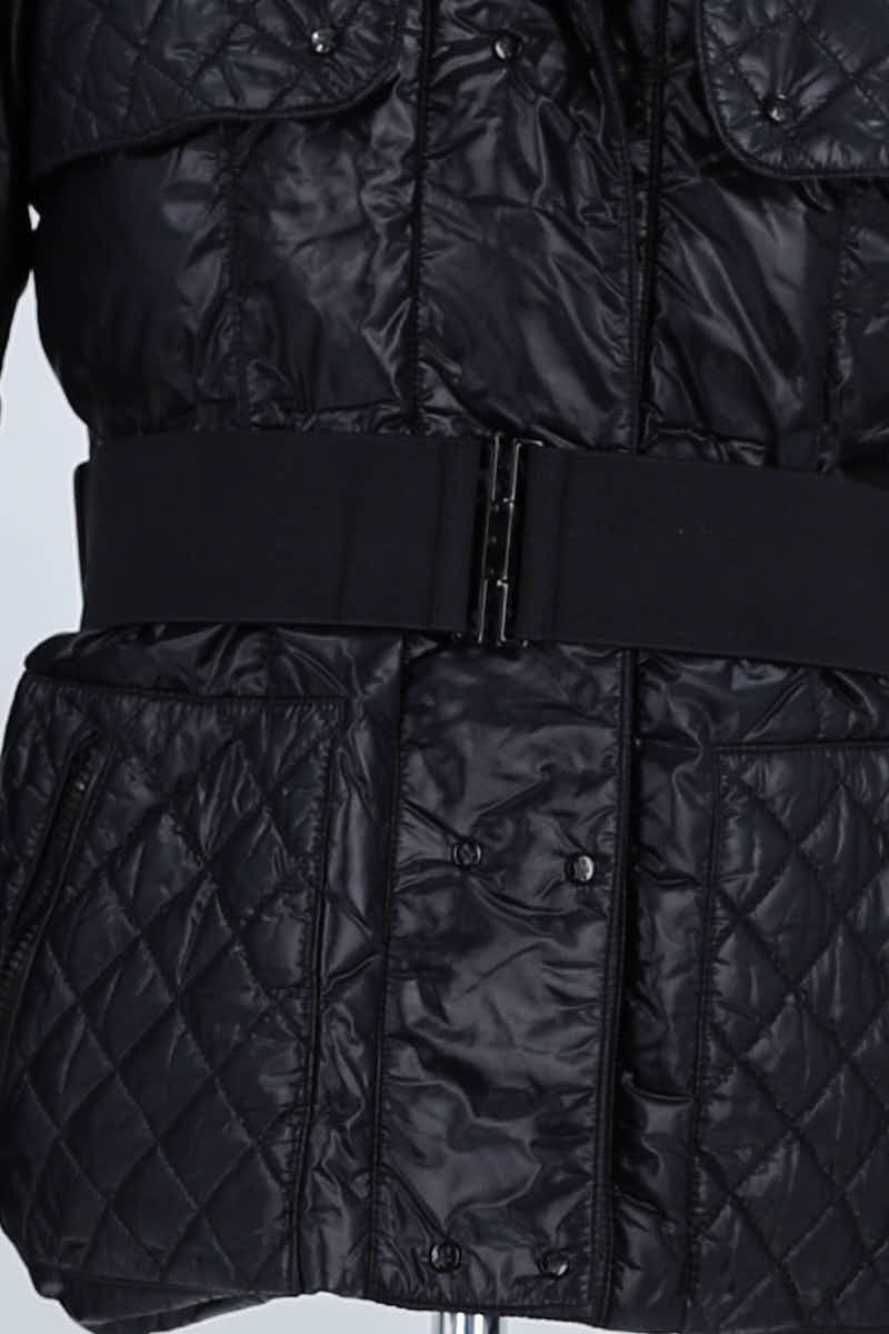 Lightweight quilted padded jacket with high neck MONCLER - Seconde Main Black