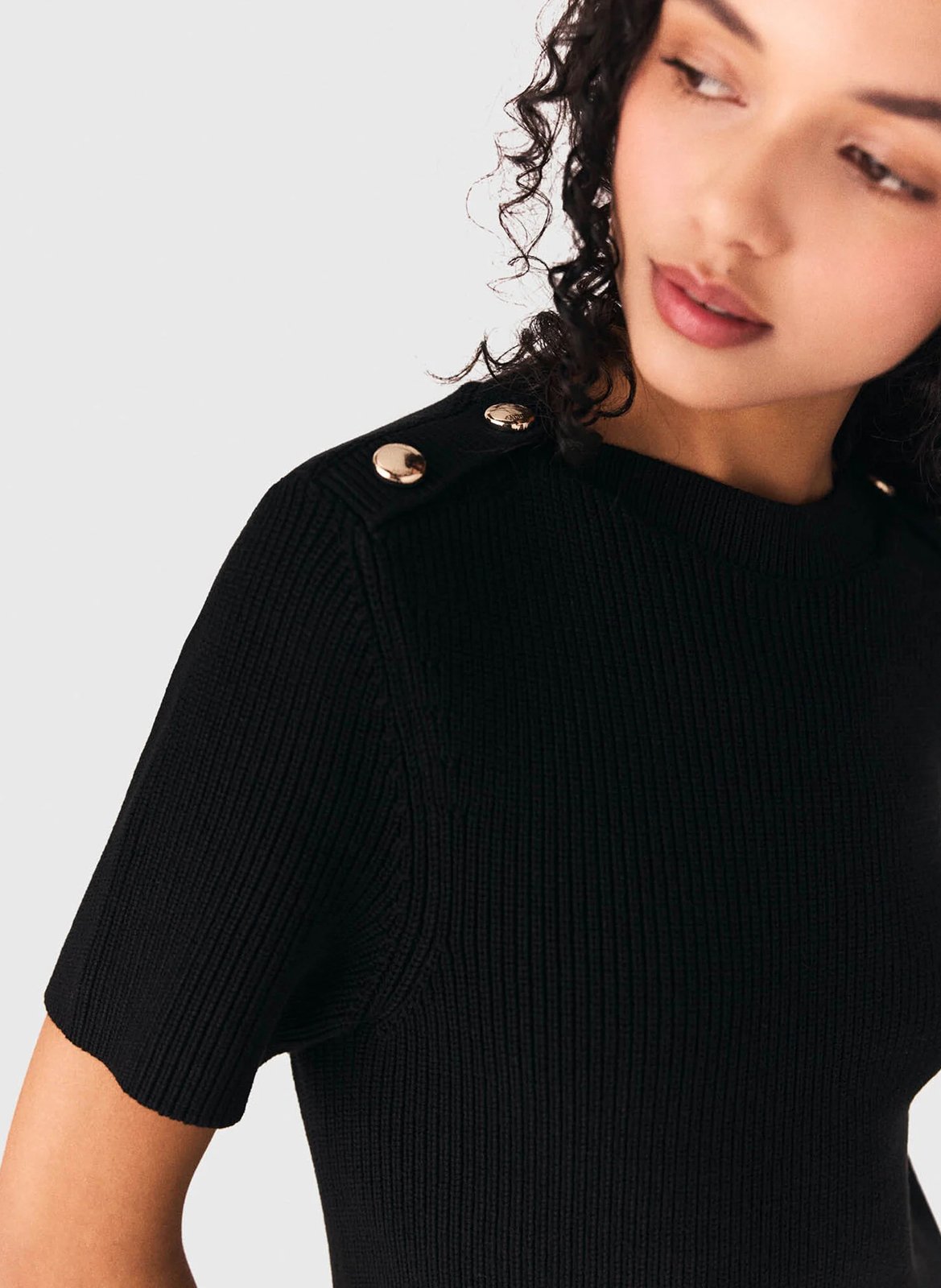 Ribbed knit dress MAJE Black