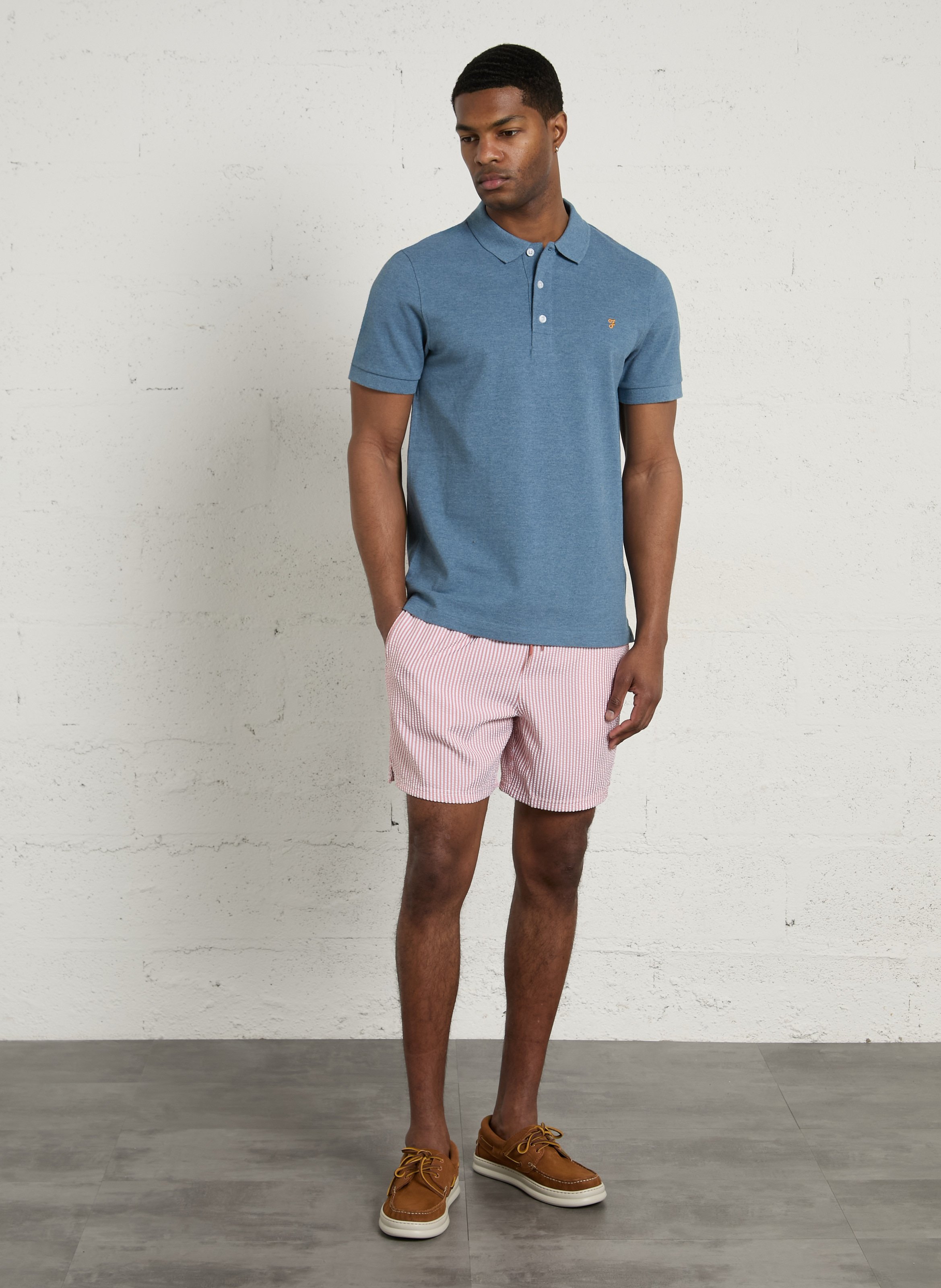 Short de bain rayé FARAH Rose