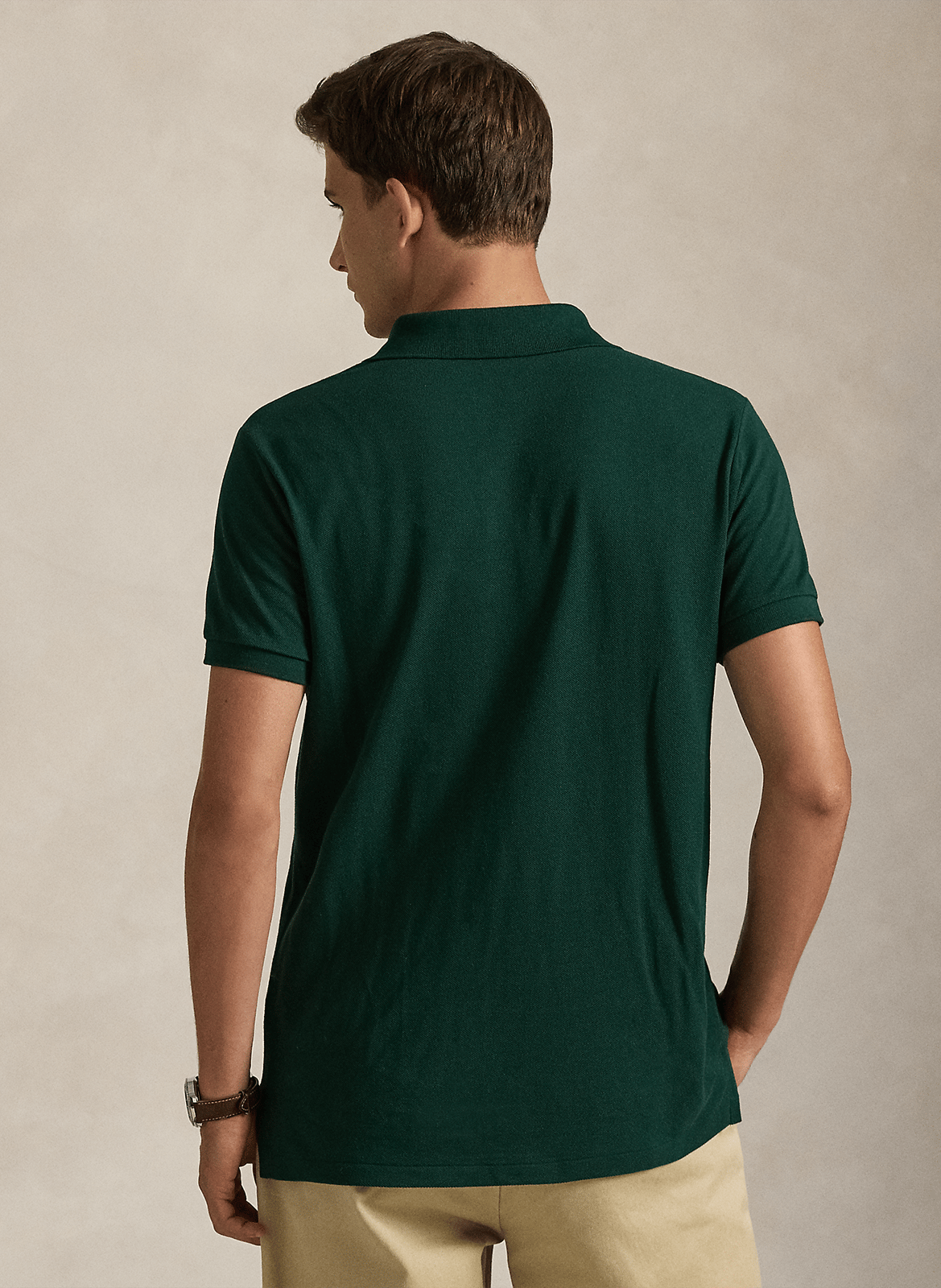 Baumwoll-Poloshirt - tailliert, kurzärmlig POLO RALPH LAUREN Grun