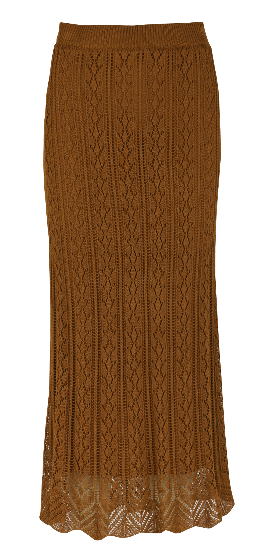 Langer Strickrock LA FEE MARABOUTEE Braun