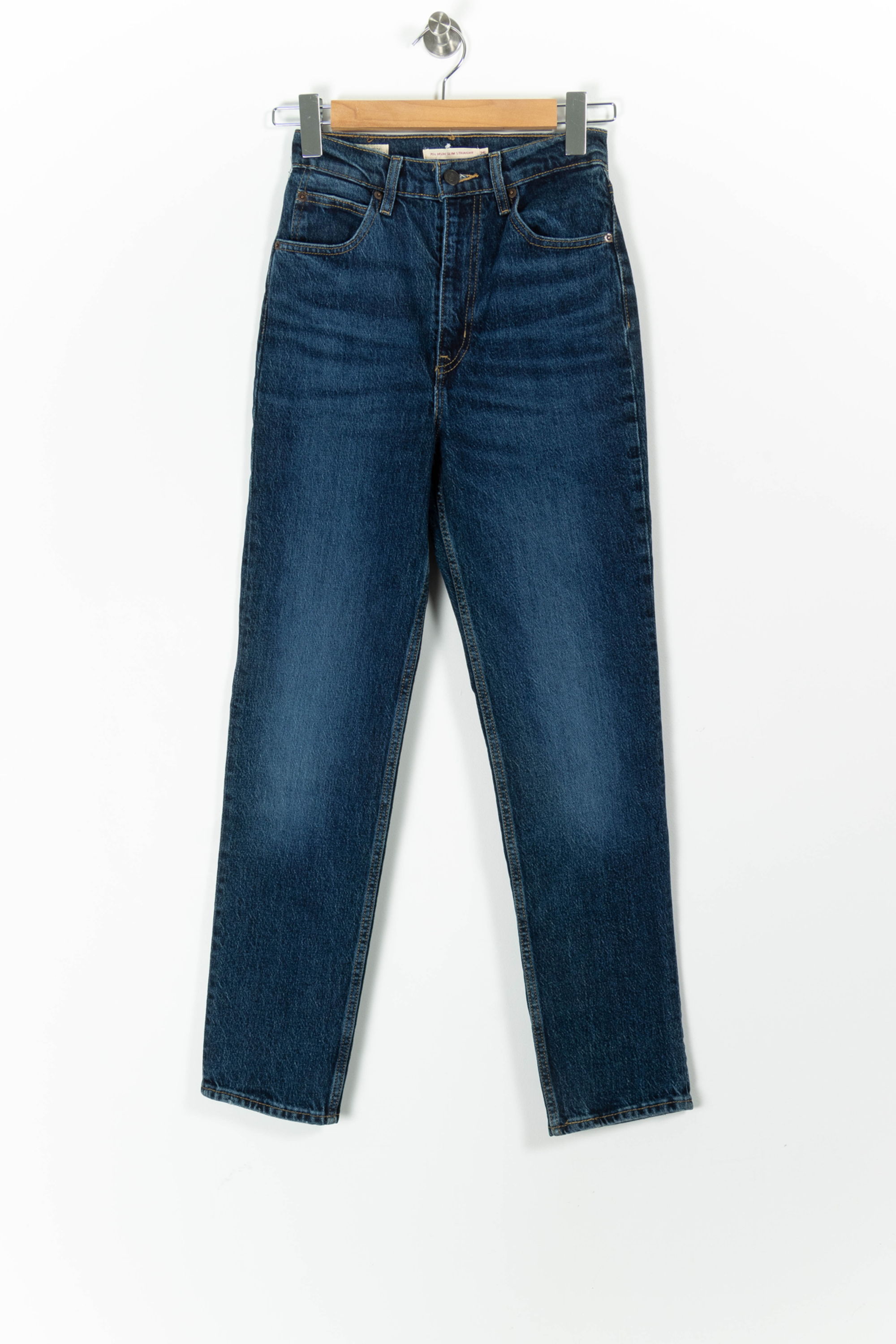 Cropped slim jeans with studs LEVI'S - Seconde main Blue