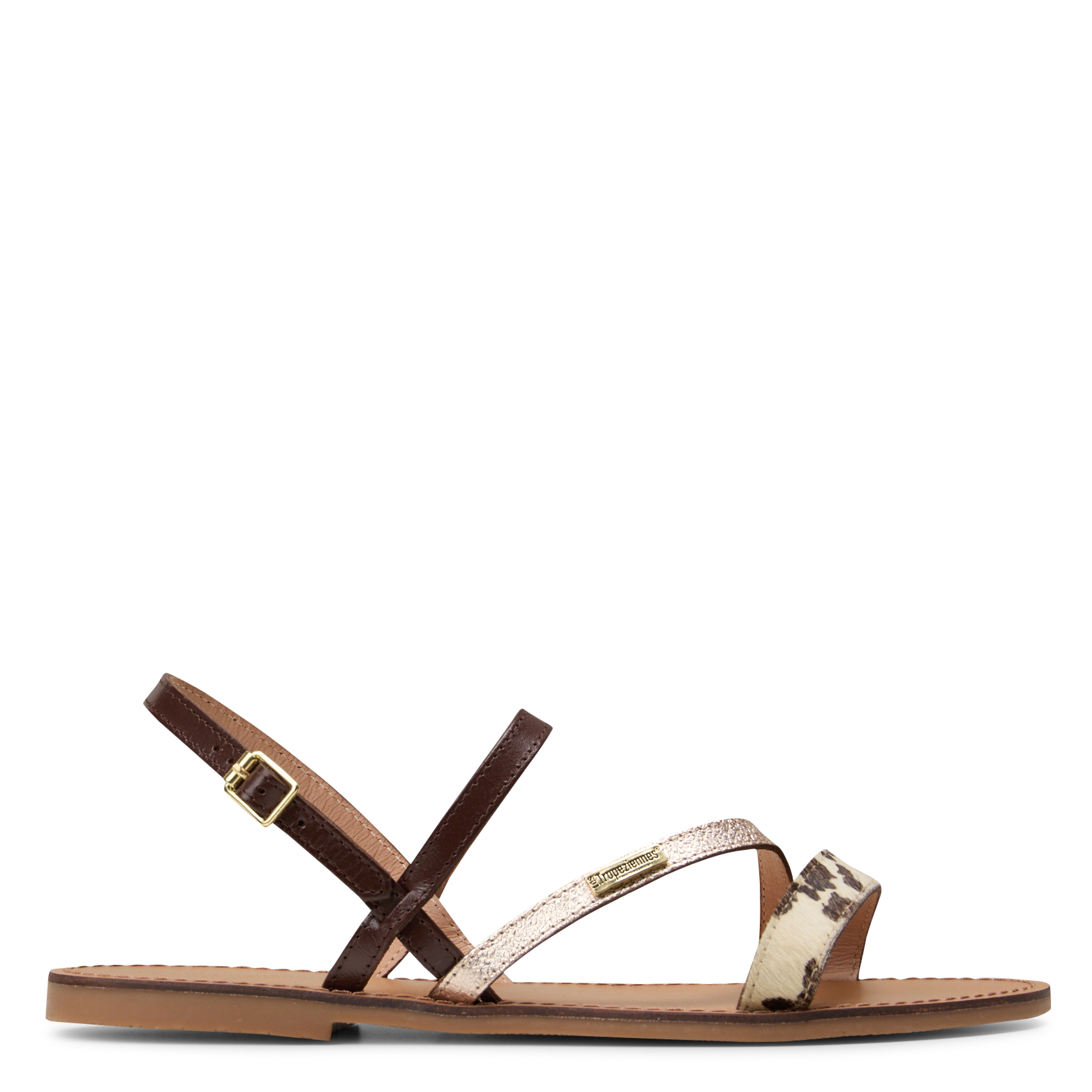 Platte, gedeeltelijk leren sandalen LES TROPEZIENNES PAR M.BELARBI Veelkleurig