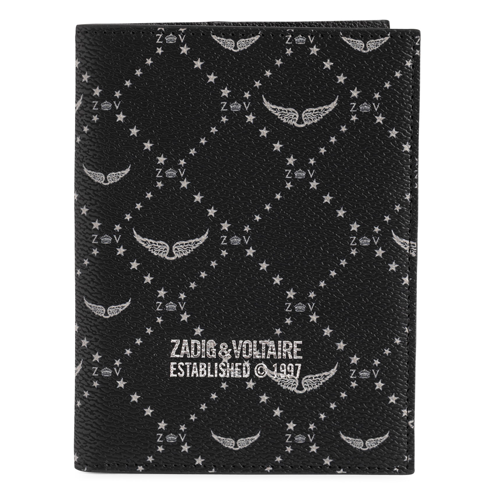 Porte-passeport effet cuir ZADIG&VOLTAIRE Noir