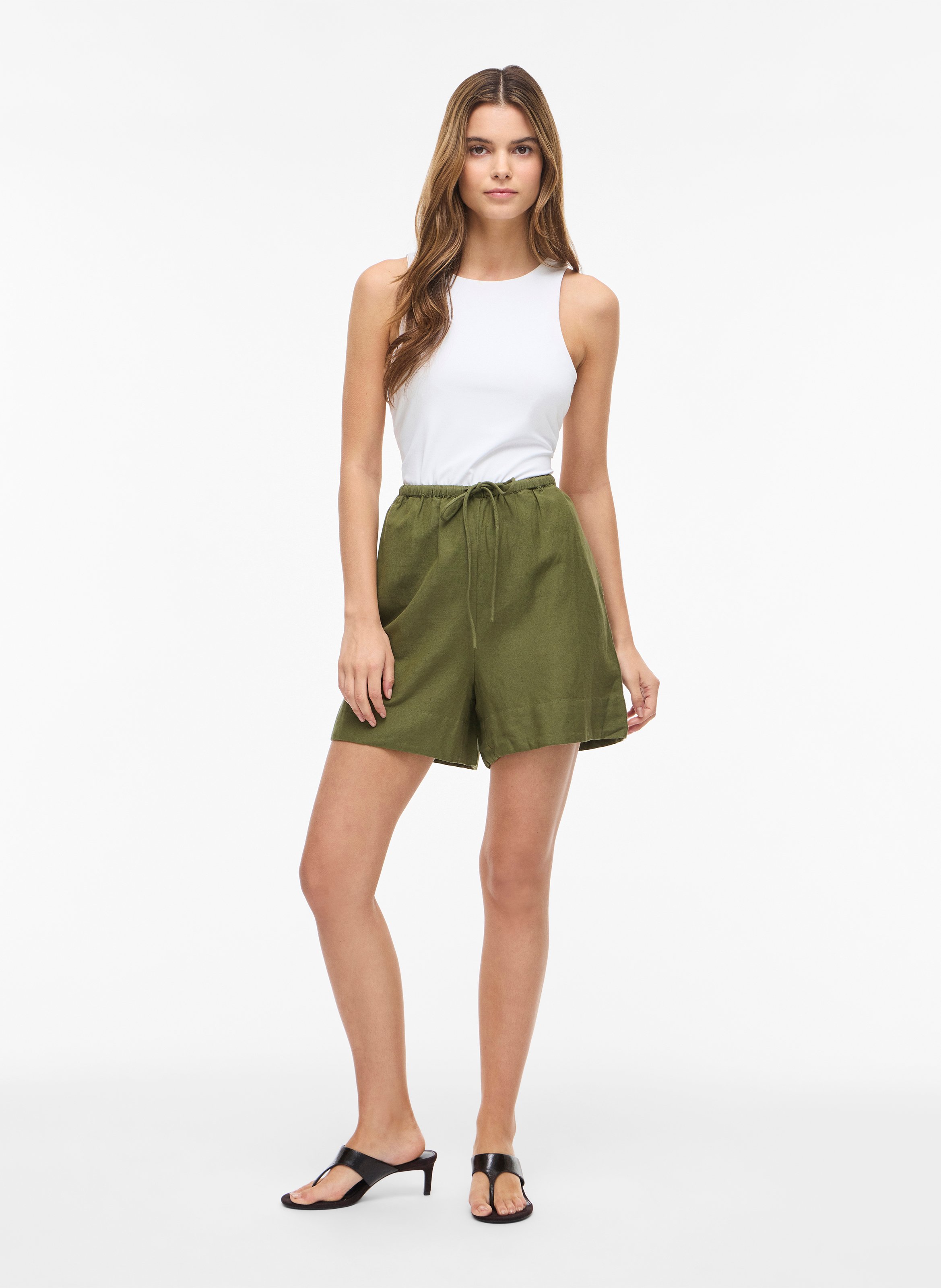 Straight shorts VILA Green