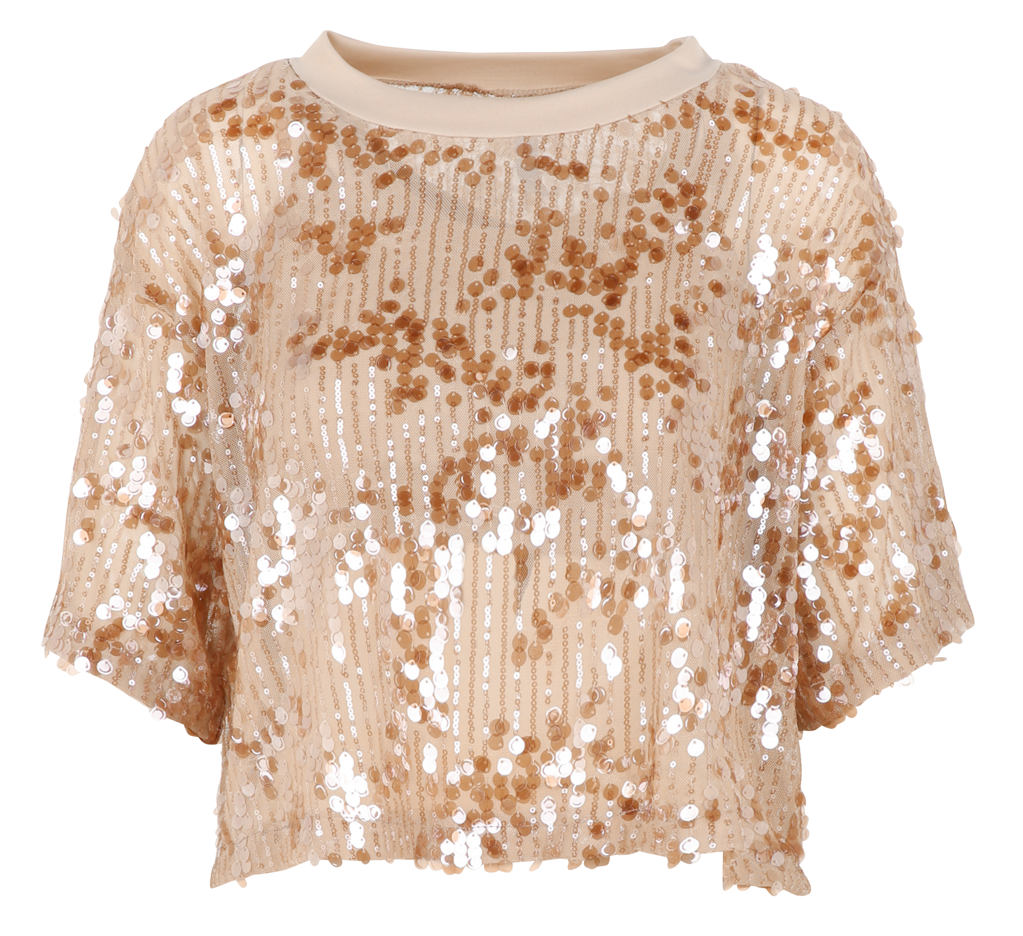 Tee-shirt à sequins manches courtes IMPERIAL Rose