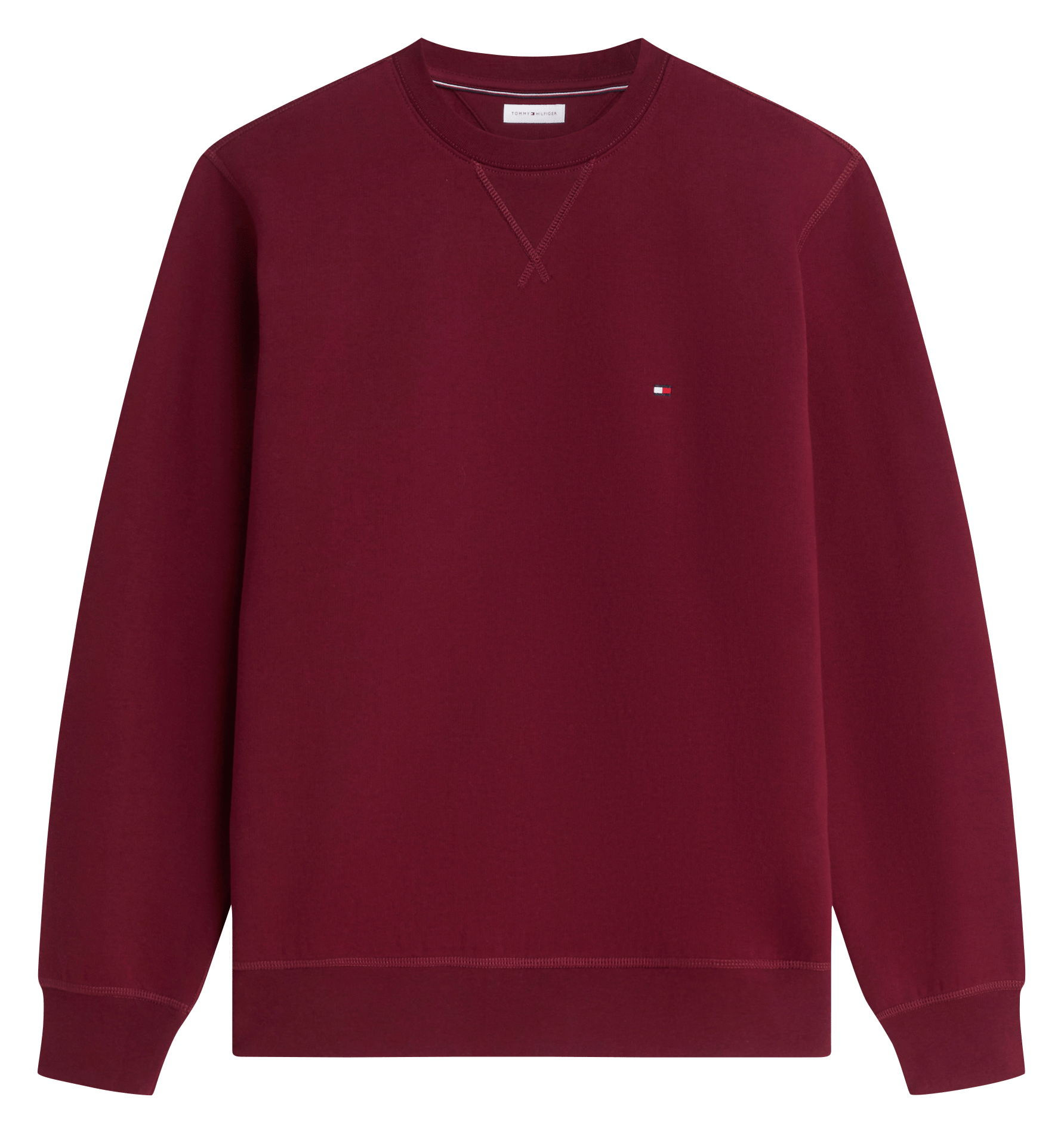 Sweat droit col rond en coton mélangé TOMMY HILFIGER Violet