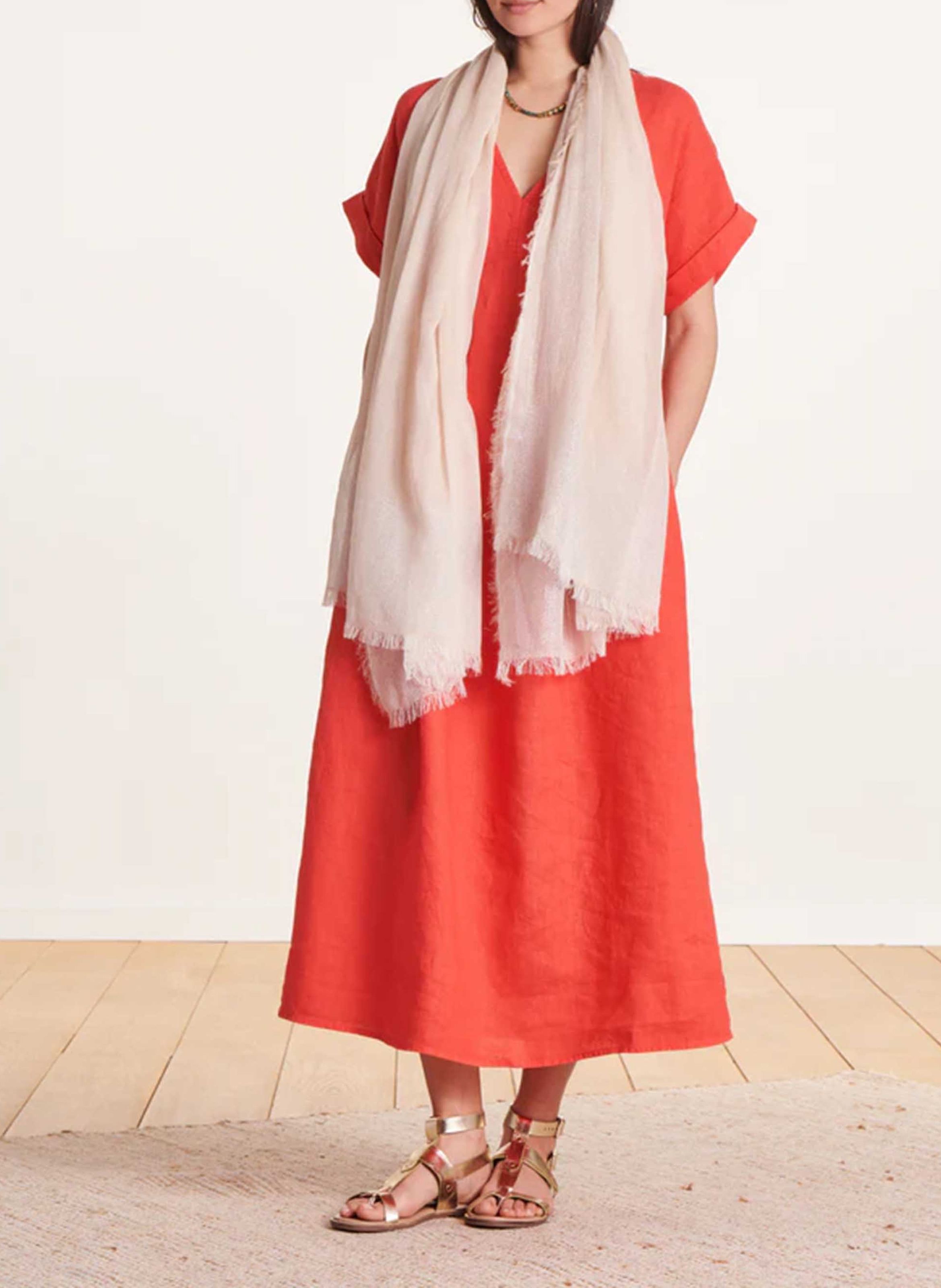 Opyntale - Foulard aus Baumwoll-Mix LA FEE MARABOUTEE Weiss