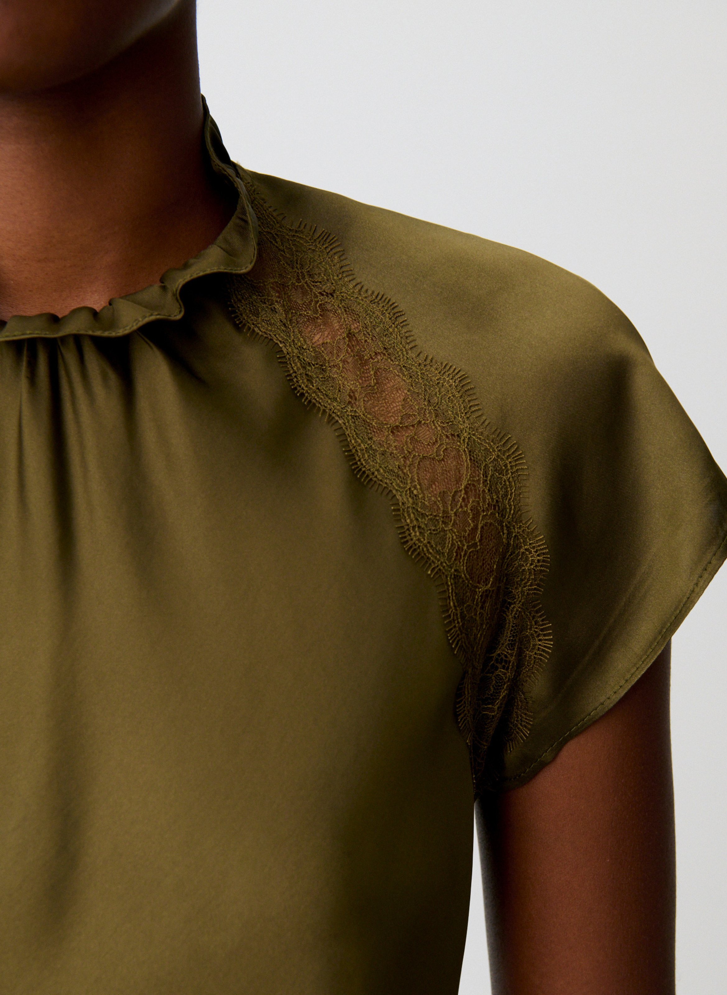 Satin fitted top CLAUDIE PIERLOT Brown