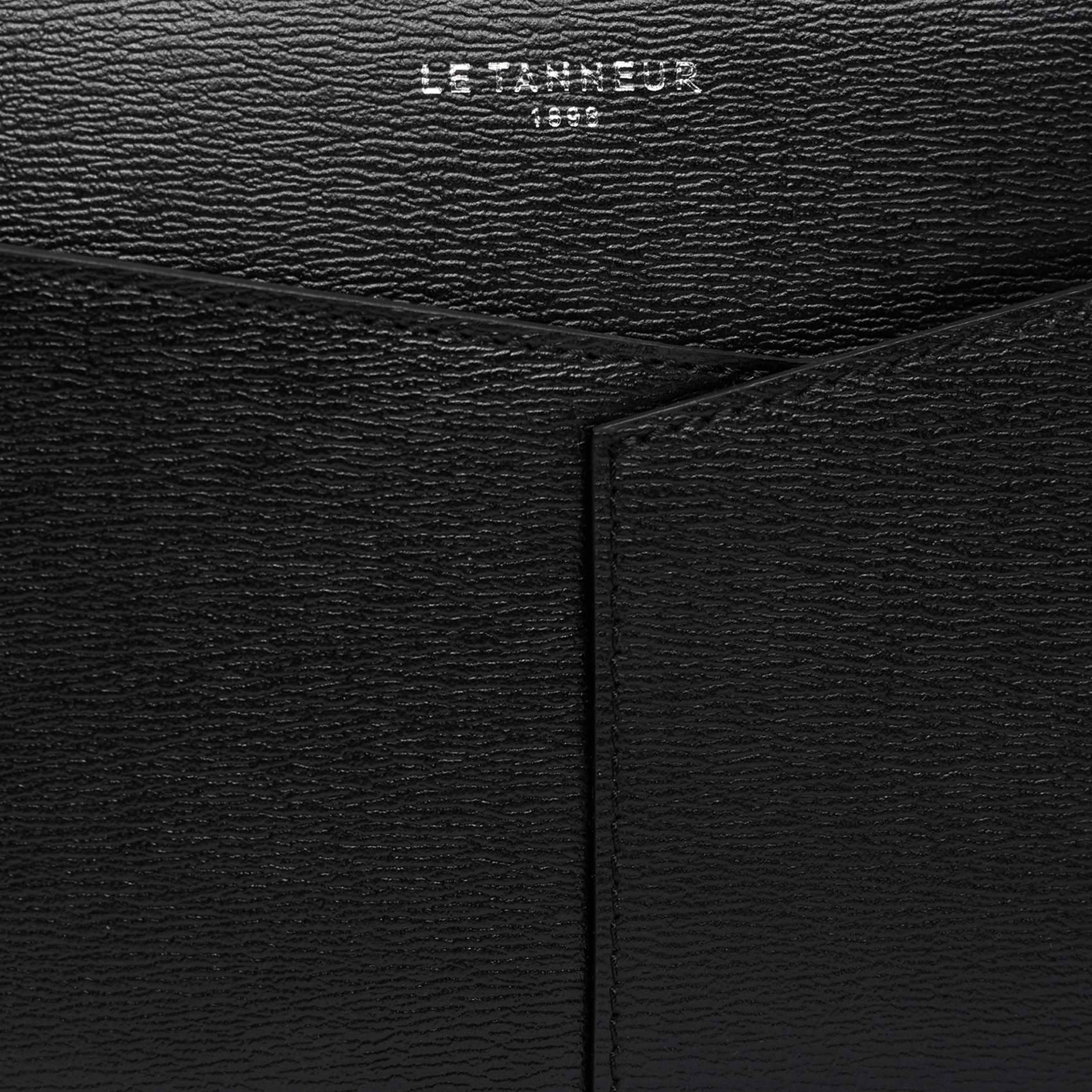 Pochette zippée en cuir LE TANNEUR Zwart