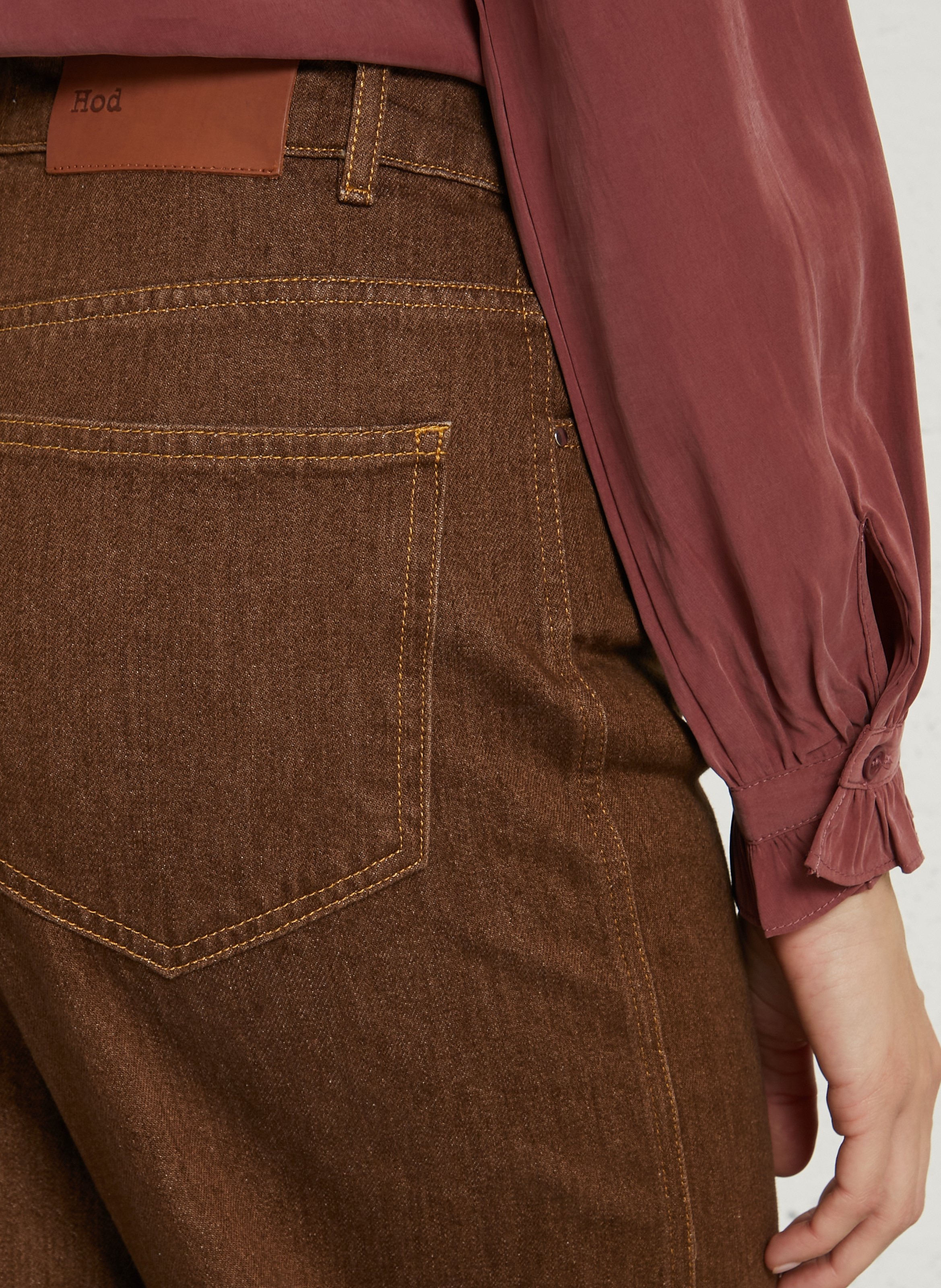 Jeansfass uni aus Baumwollmischung HOD PARIS Braun