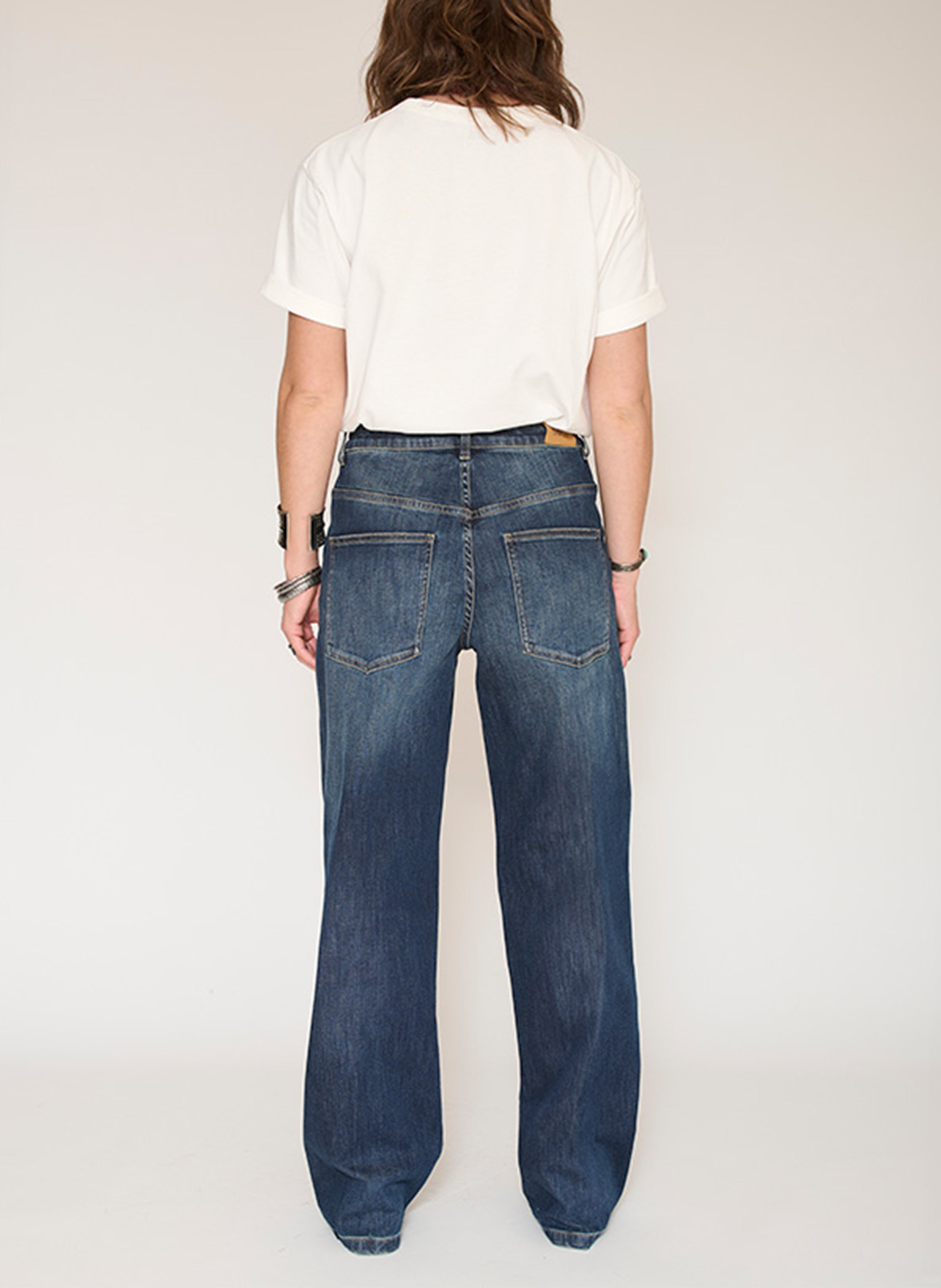 Weite Jeans aus Baumwollmischung MKT Blau