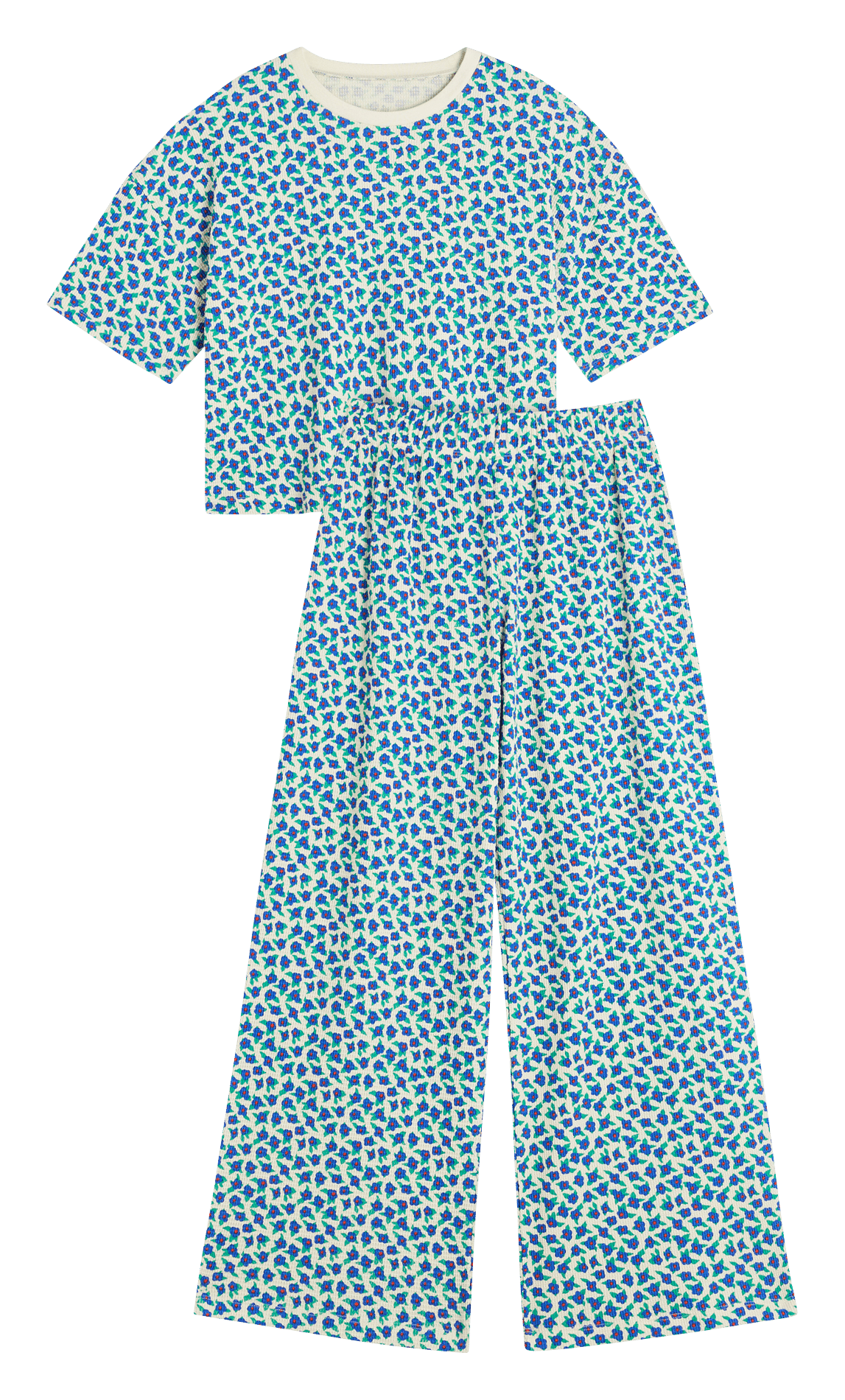 Ensemble de pyjama long ample imprimé WE ARE JOLIES Bleu