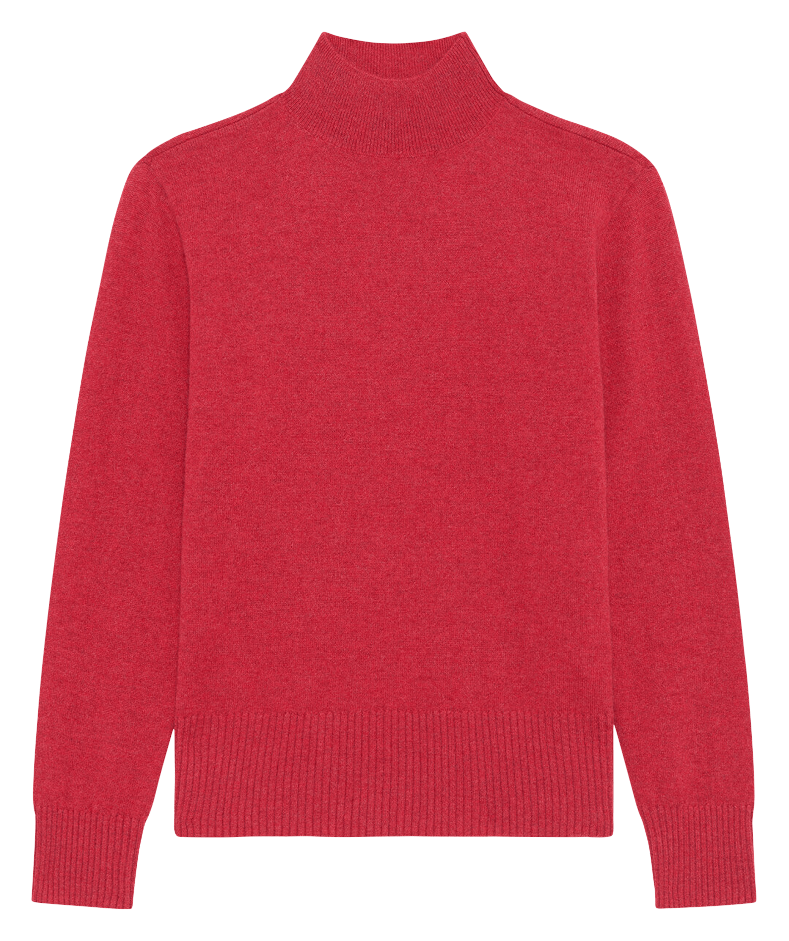Gerade geschnittener Kaschmirpullover mit Stehkragen CAROLL Rot