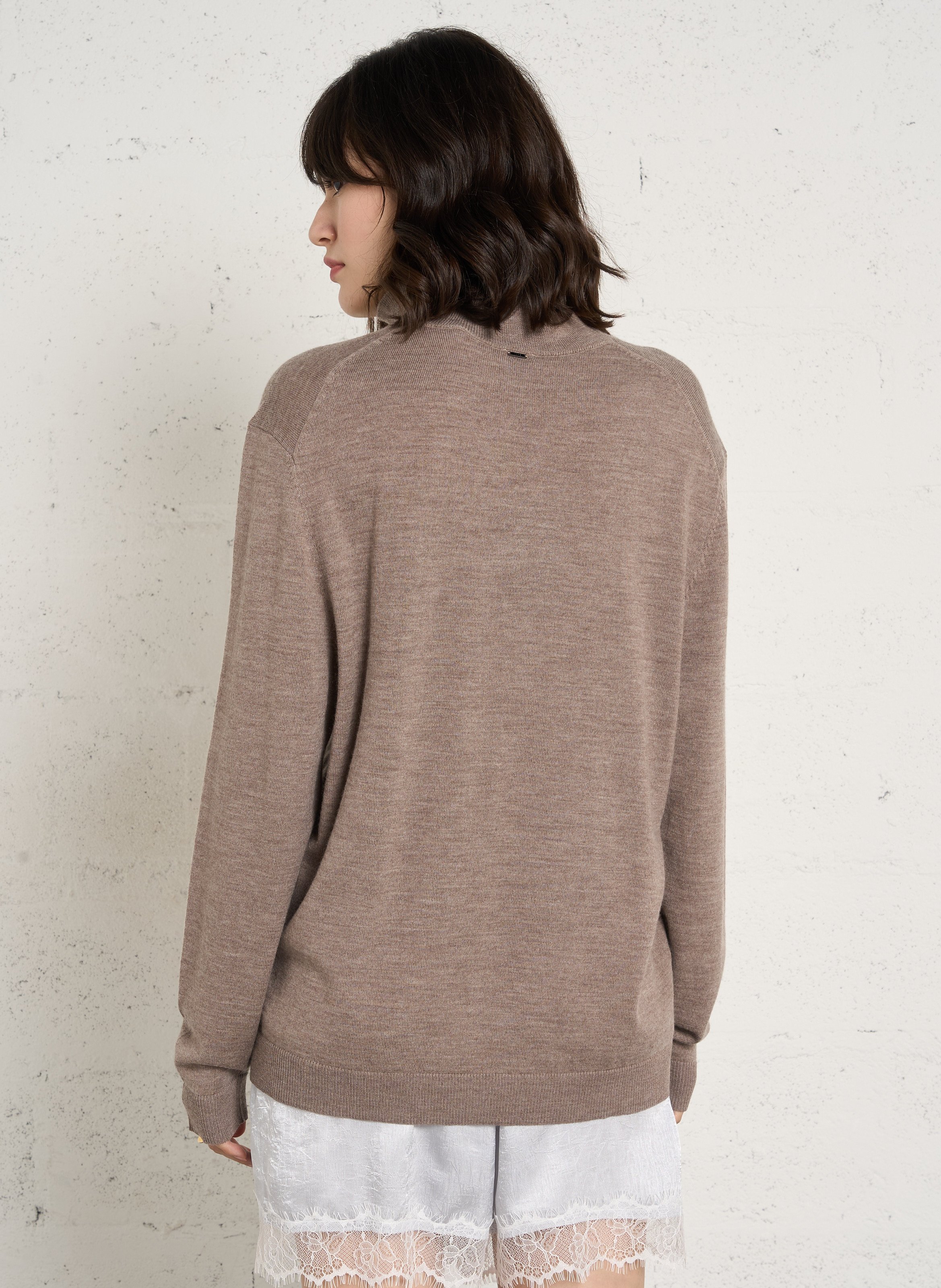 Straight wool turtleneck IKKS Brown