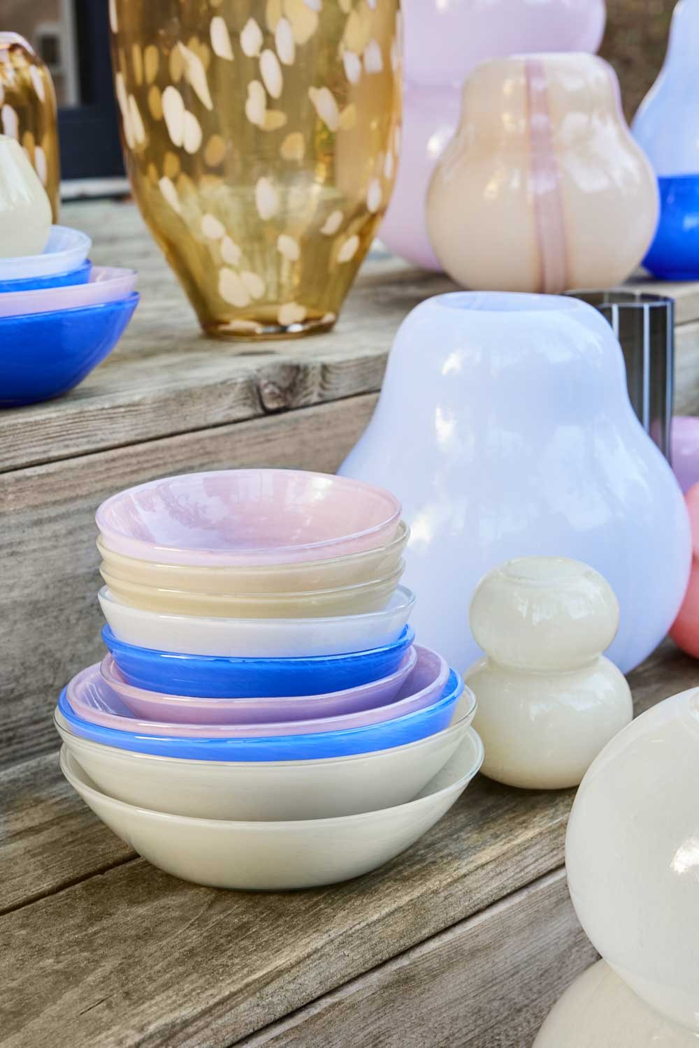 Bol en verre OYOY LIVING DESIGN Bleu