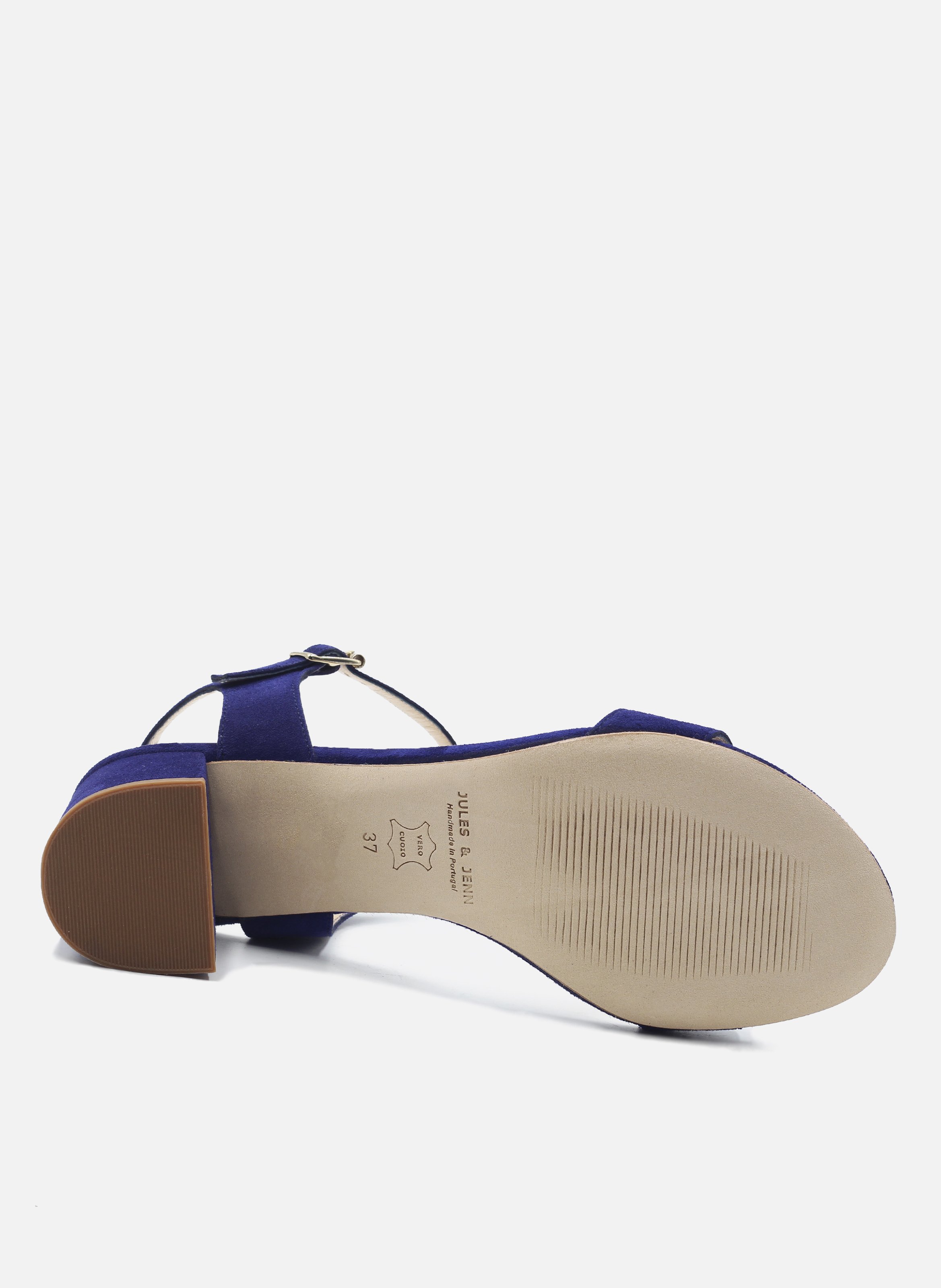 Medium heel suede sandals JULES & JENN Blue