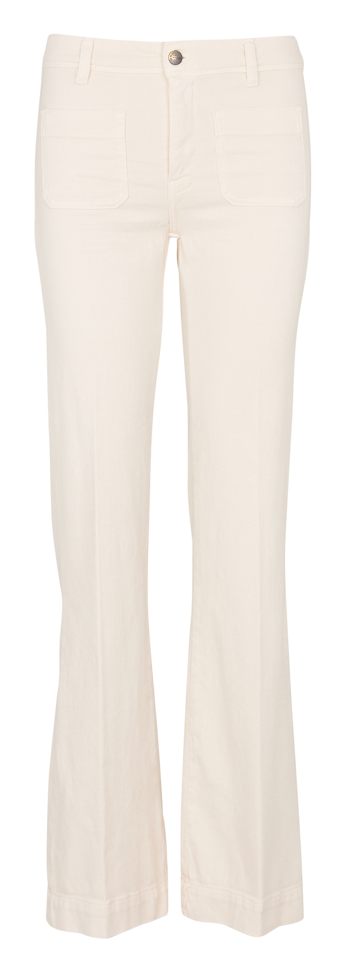 Katoenen jeans met uitlopende pijpen Charlotte ACQUAVERDE Wit