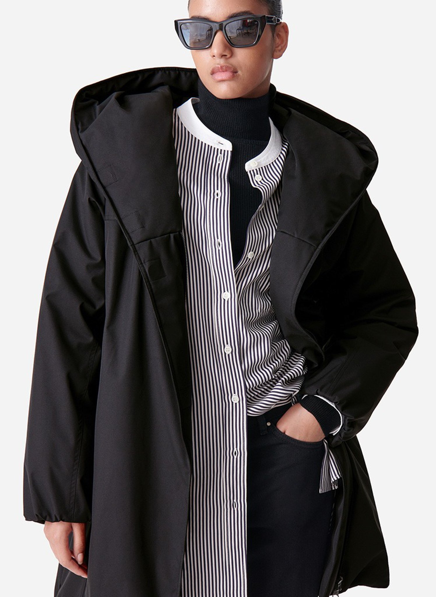 Jas met capuchon VANESSA BRUNO Zwart