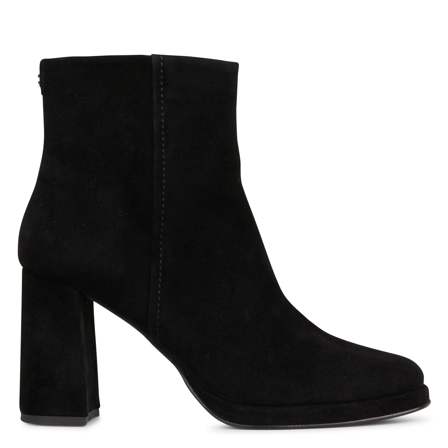 Chaloupa suede heeled ankle boots COSMOPARIS Black