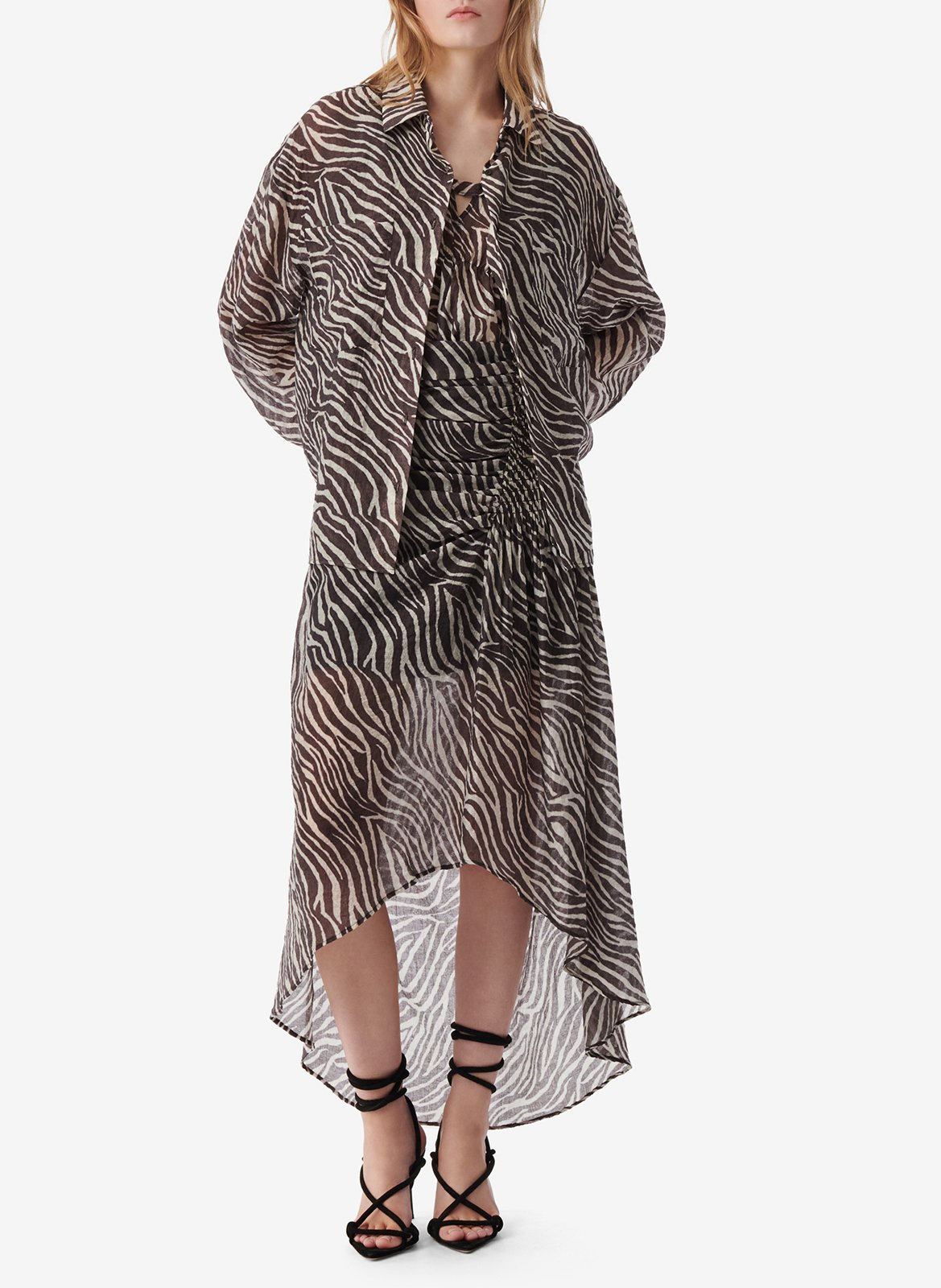 Oversized printed shirt IRO Brown