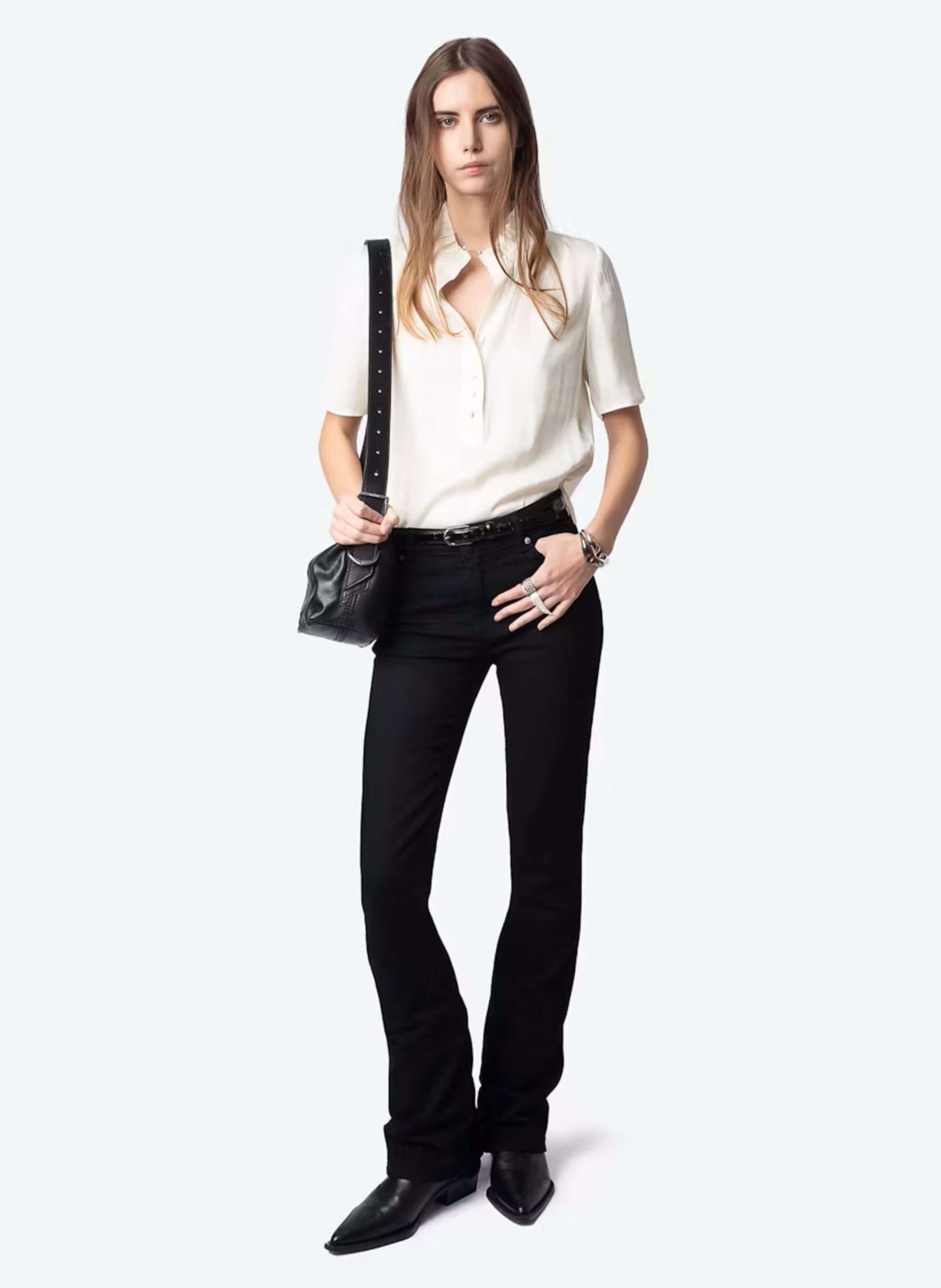 Round neck pleated shirt ZADIG&VOLTAIRE White