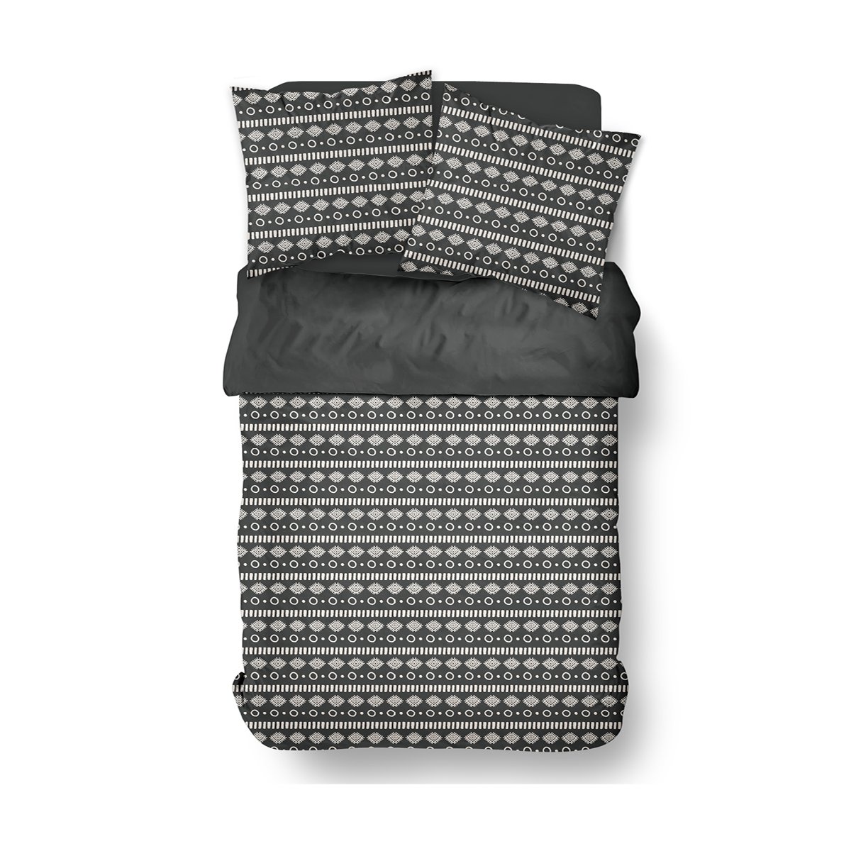 Printed cotton bed set TODAY LINGE DE MAISON Black