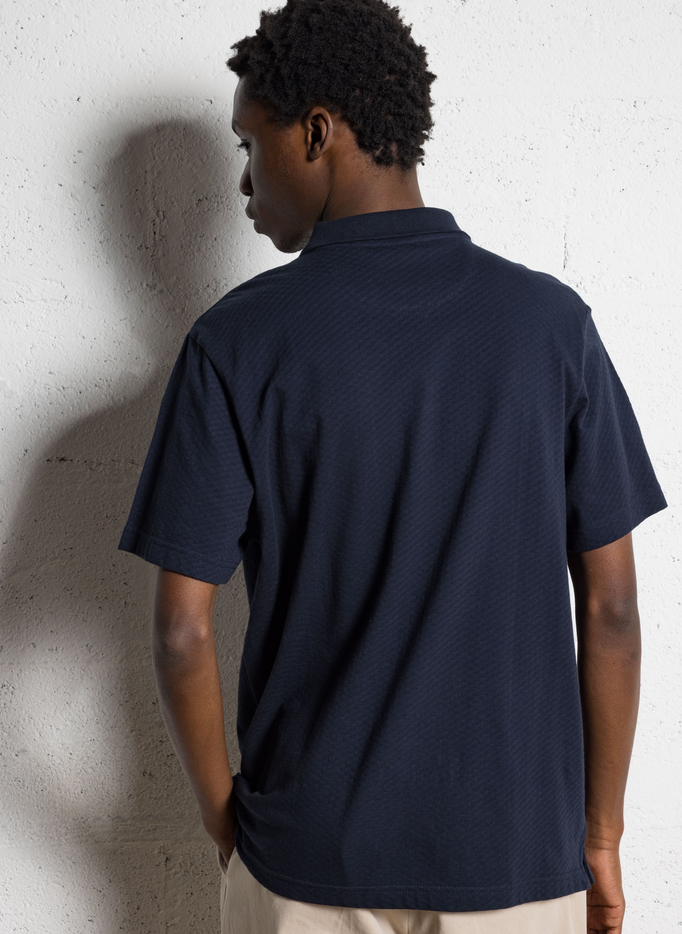 Straight organic cotton polo shirt FARAH Blue