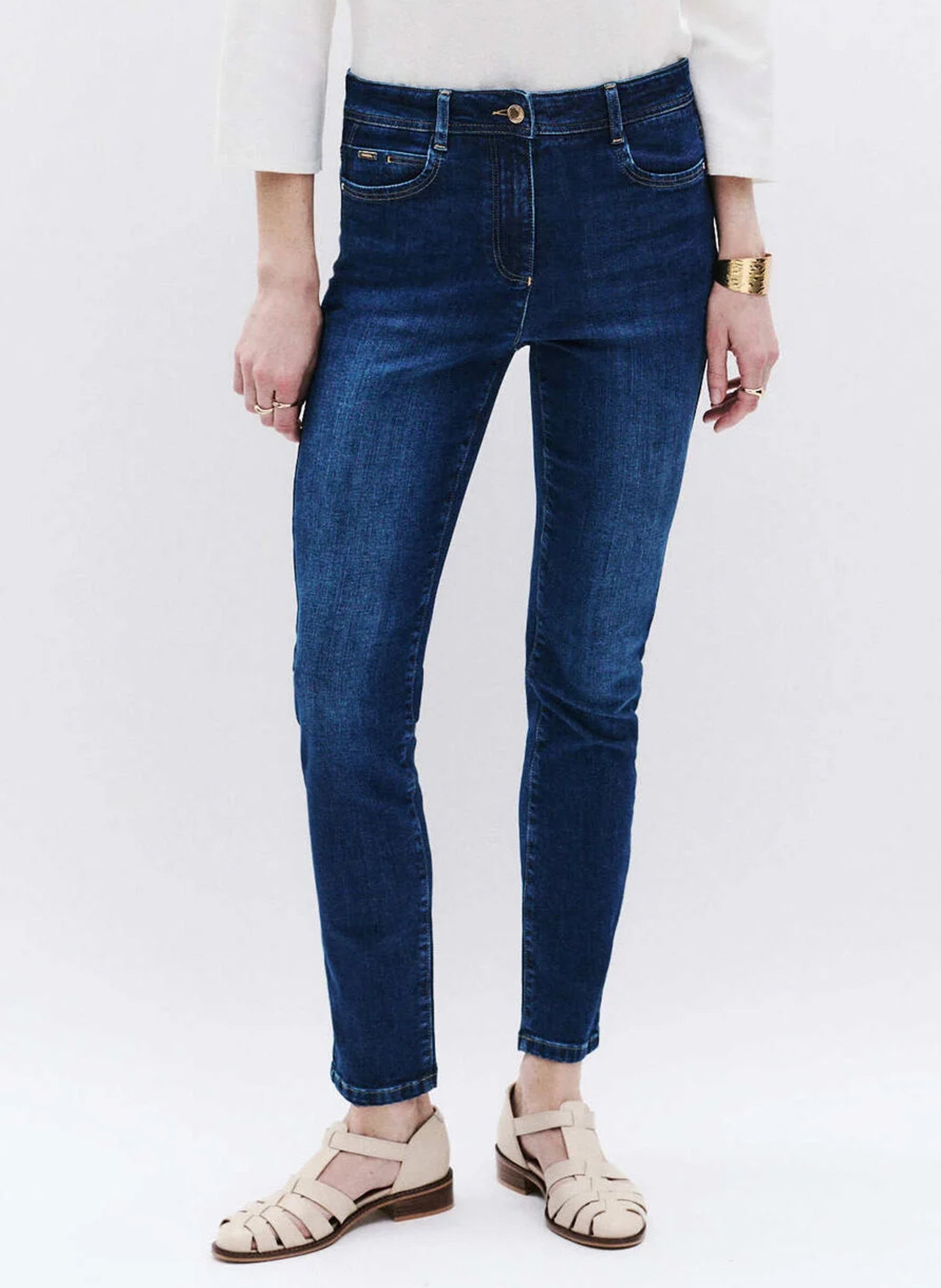 Gerade geschnittene Jeans aus Baumwoll-Mix CAROLL Blau