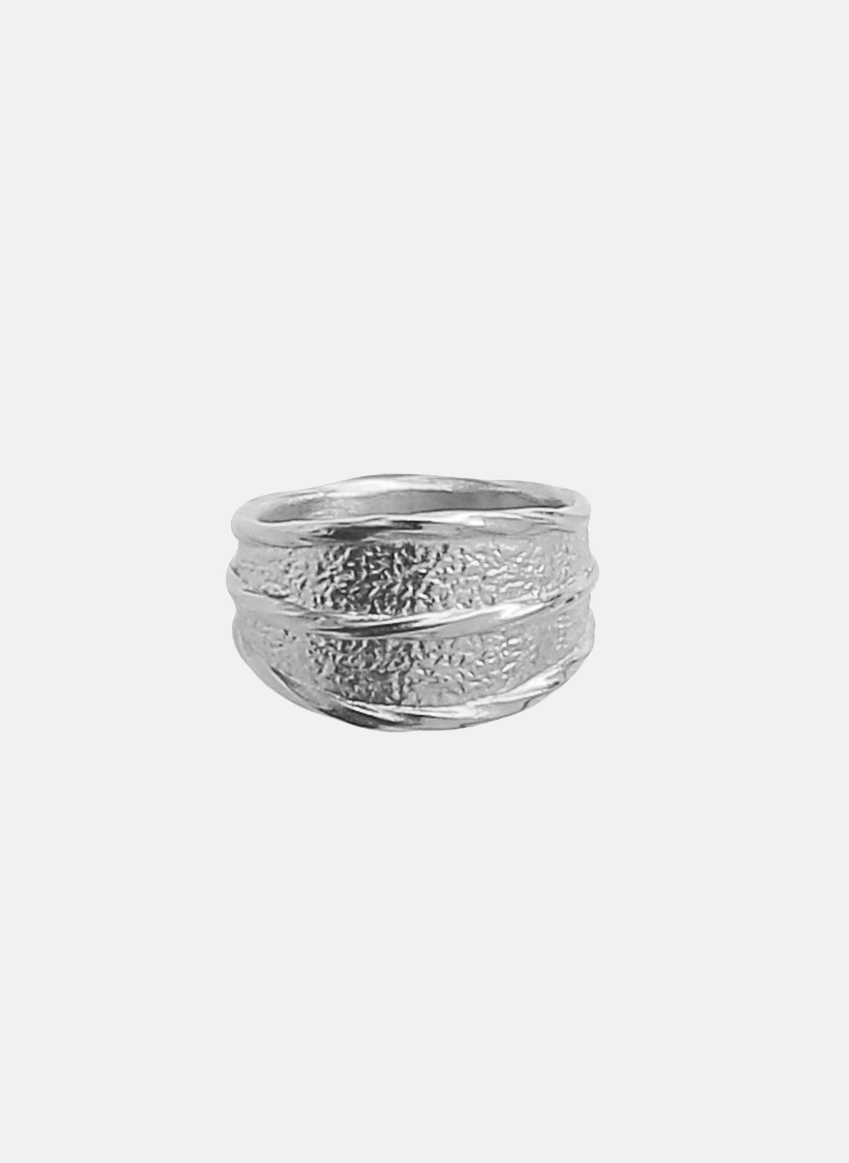 Wide ocean ring AEC Paris Silver