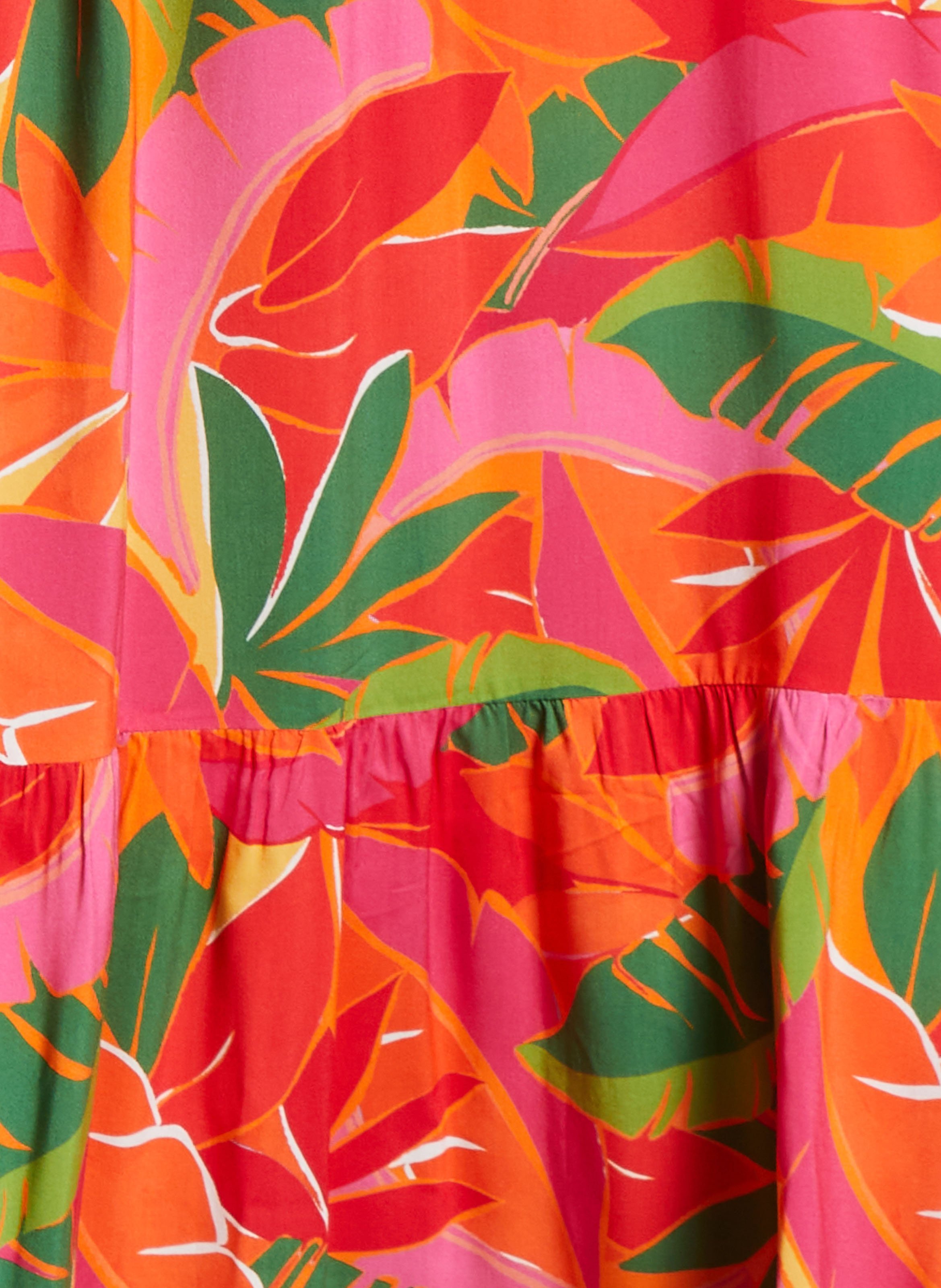 Lange jurk met print LA PETITE ETOILE Rood